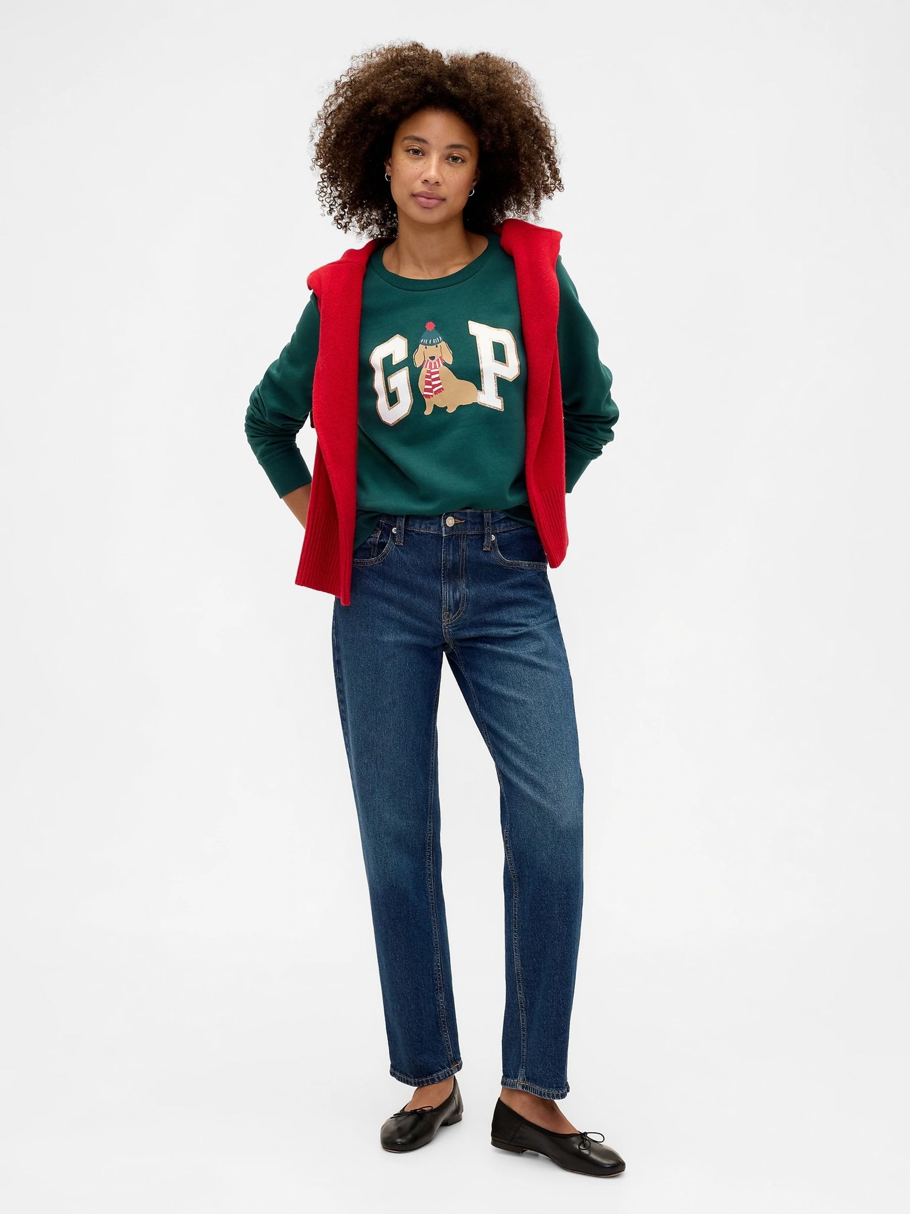 Green Relaxed Logo Sweatshirt - Image 3 of 5