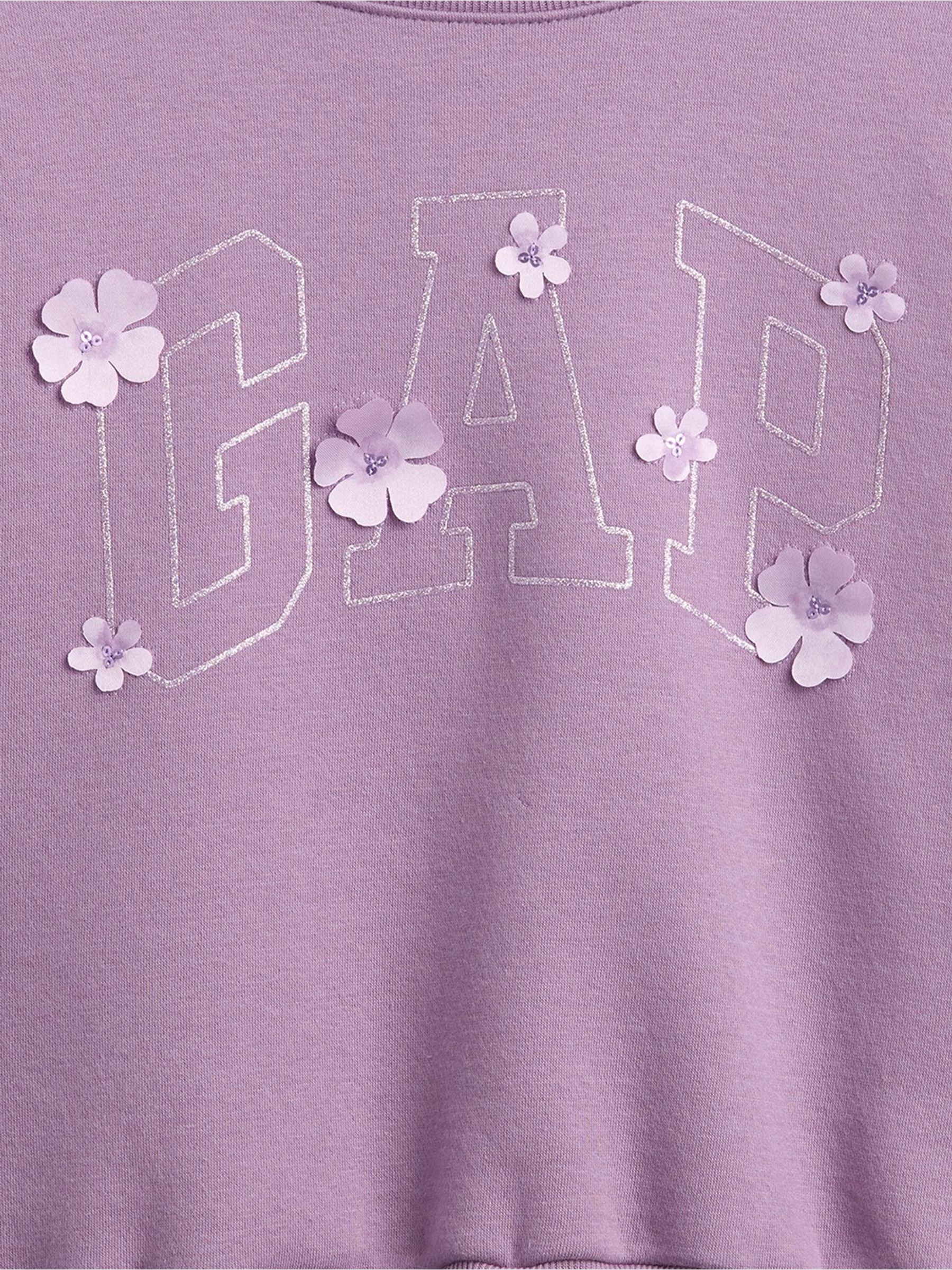 Purple Oversized Wedge Crew Neck Sweatshirt - Image 4 of 4