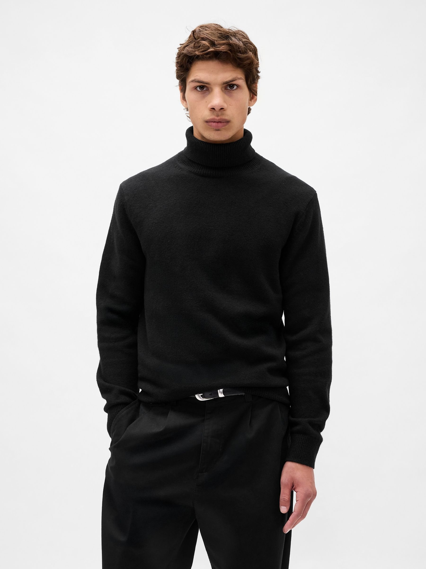 Black CashSoft Turtle Neck Jumper | Gap