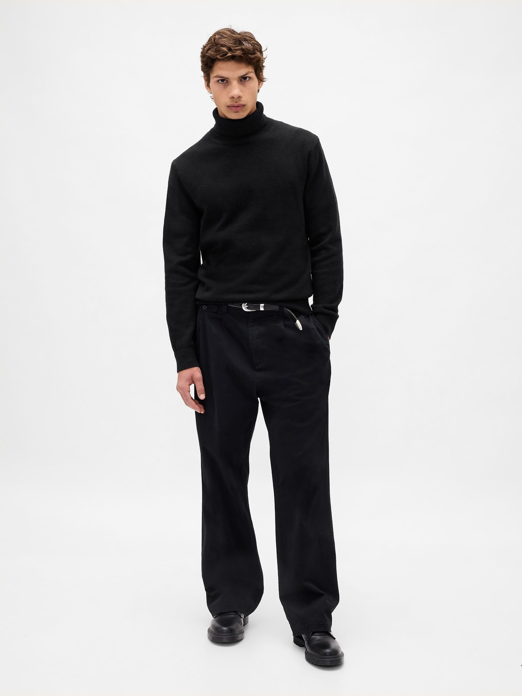 Black CashSoft Turtle Neck Jumper - Image 3 of 4