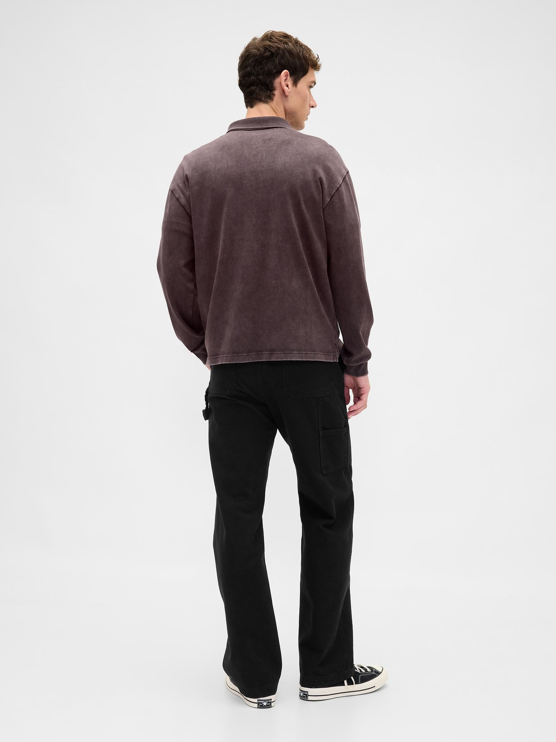 Black Canvas '90s Loose Carpenter Trousers - Image 2 of 5 Black Canvas '90s Loose Carpenter Trousers - Image 2 of 5