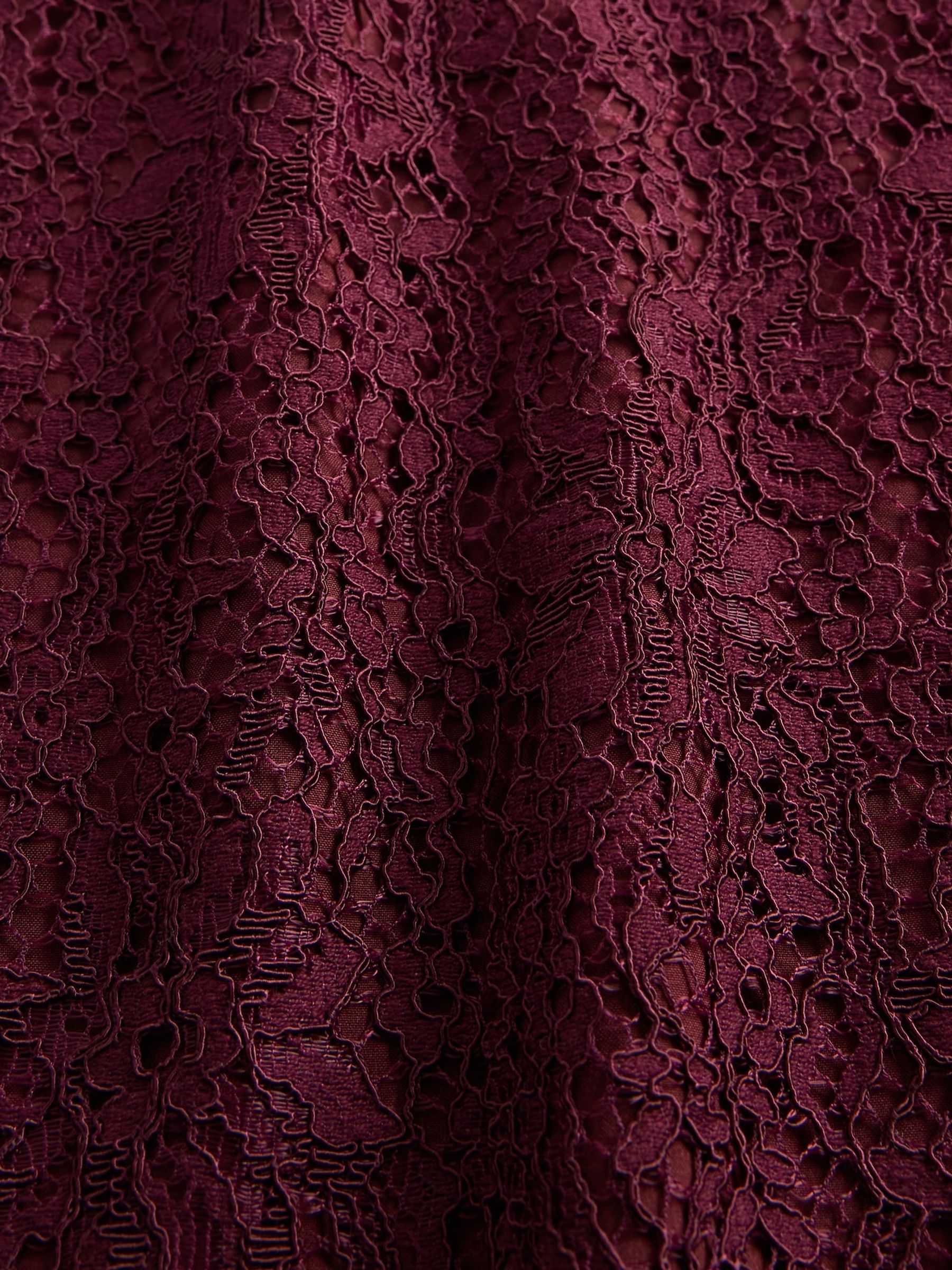 Red Lace Maxi Skirt - Image 4 of 4 Red Lace Maxi Skirt - Image 4 of 4