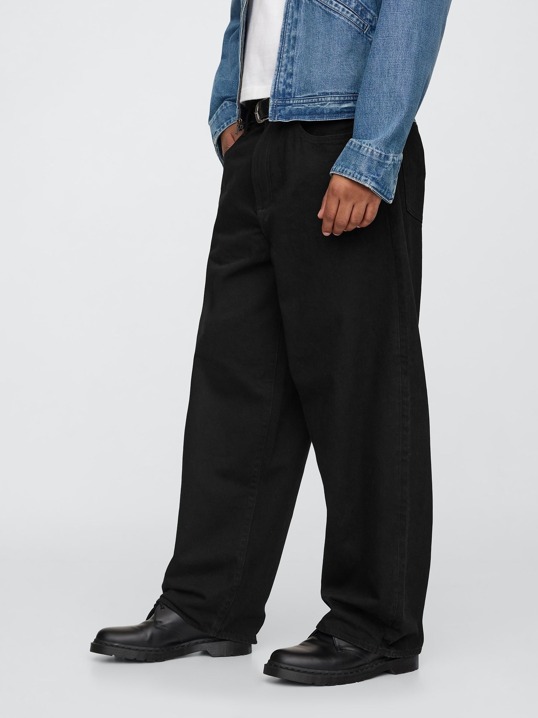 Black Extra Baggy Jeans - Image 3 of 5