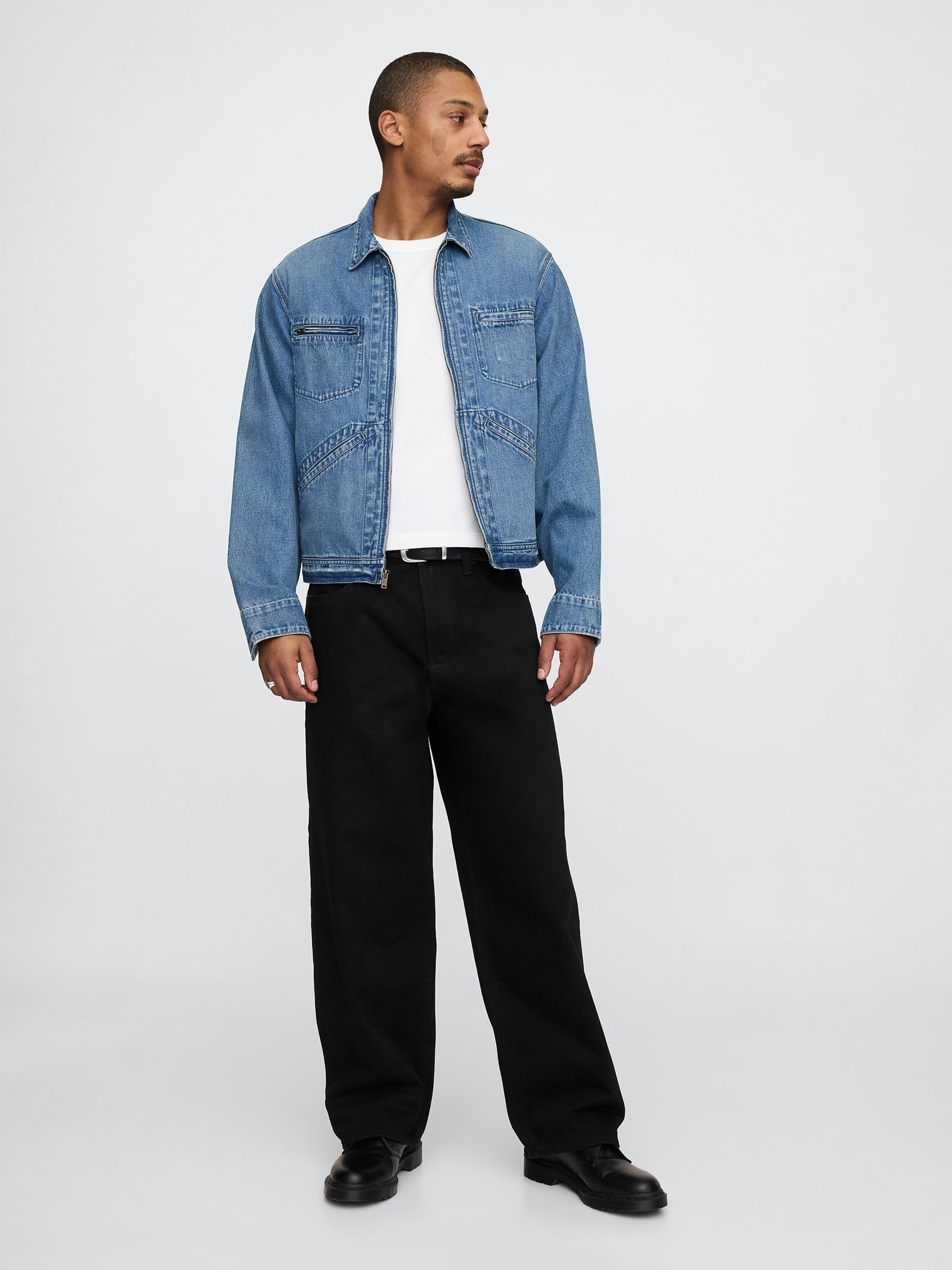 Black Extra Baggy Jeans - Image 4 of 5