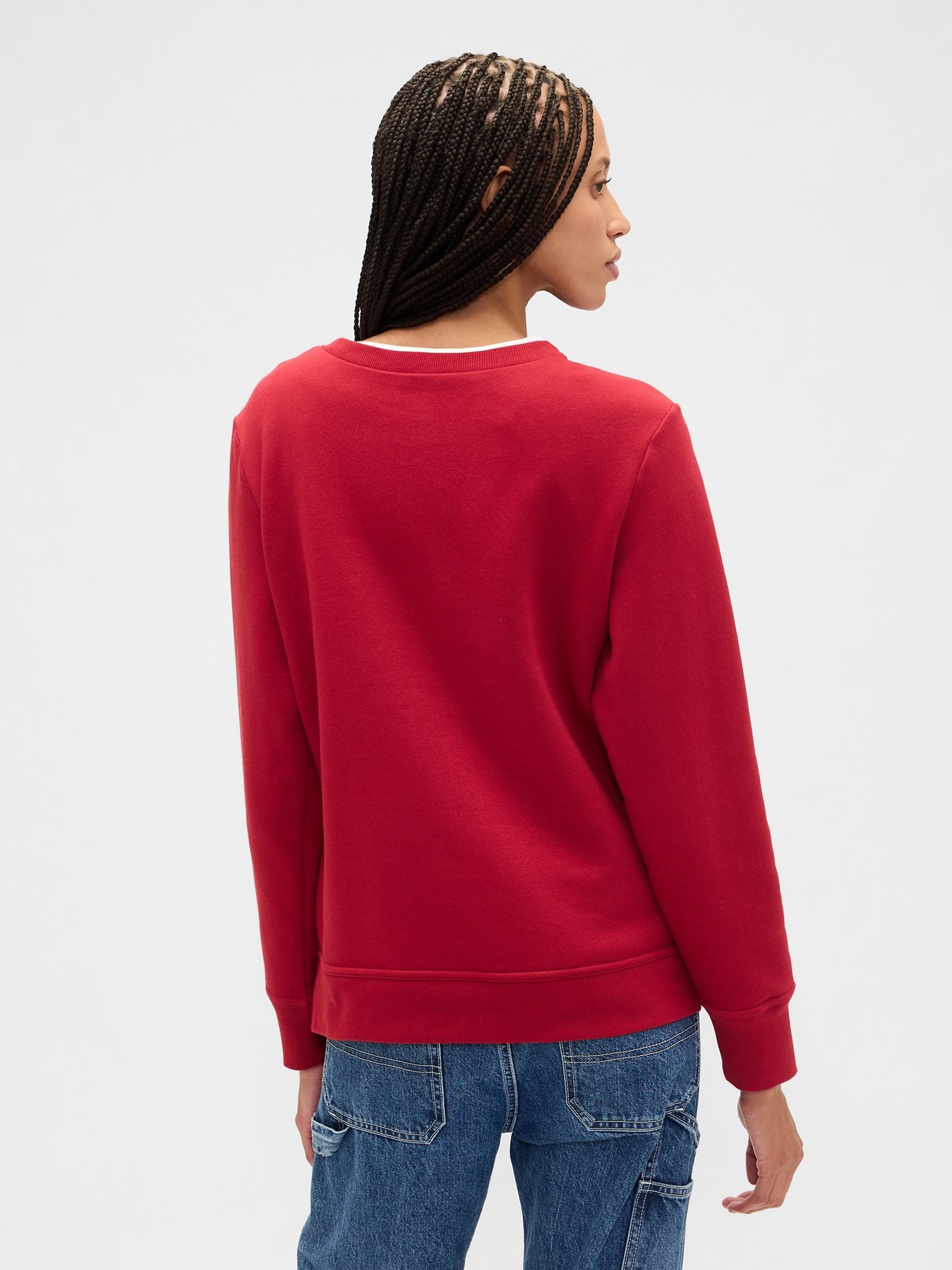 Red Relaxed Logo Sweatshirt - Image 2 of 5 Red Relaxed Logo Sweatshirt - Image 2 of 5