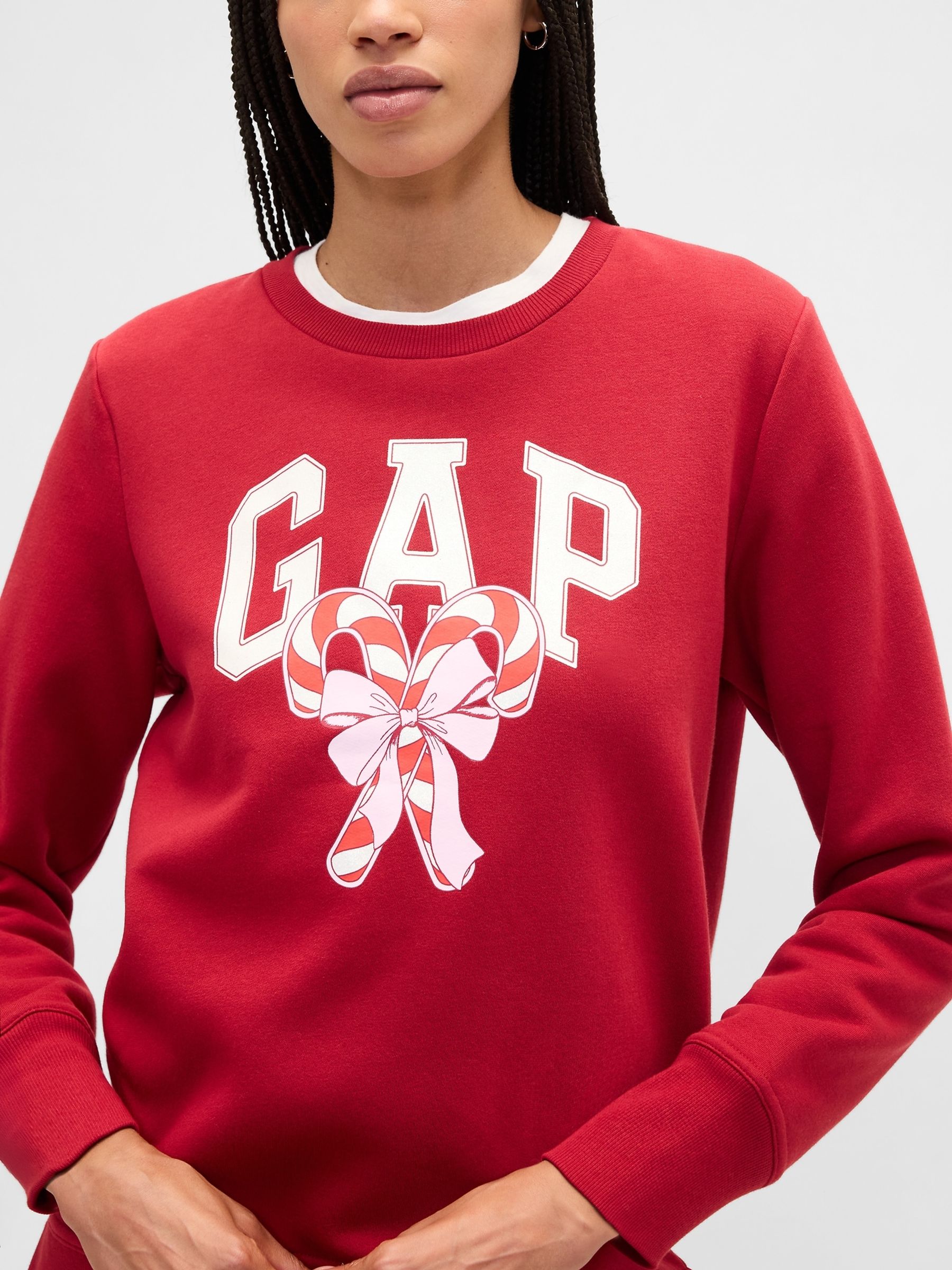 Red Relaxed Logo Sweatshirt - Image 4 of 5