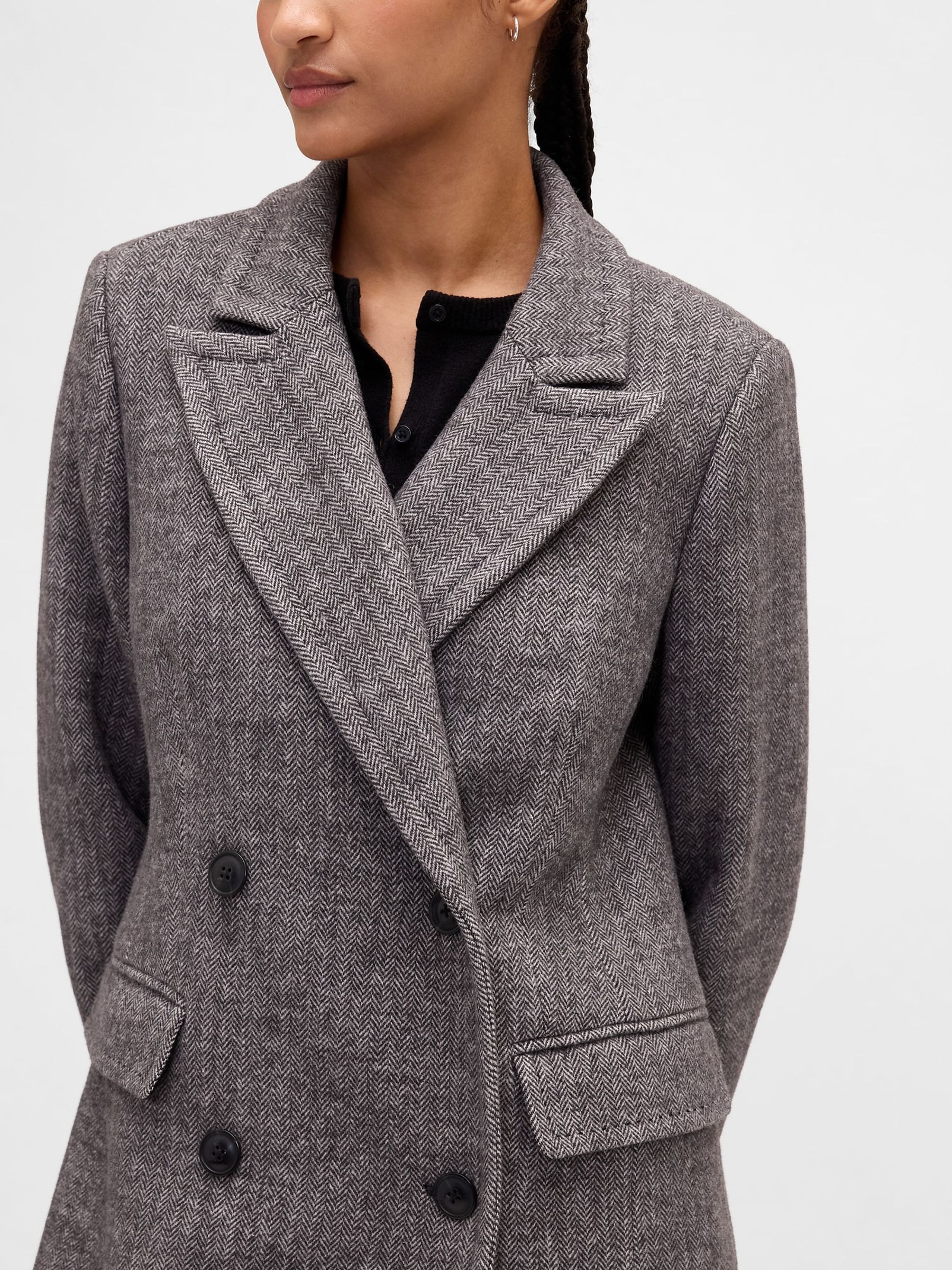 Grey Wool Blend Chesterfield Coat - Image 4 of 4