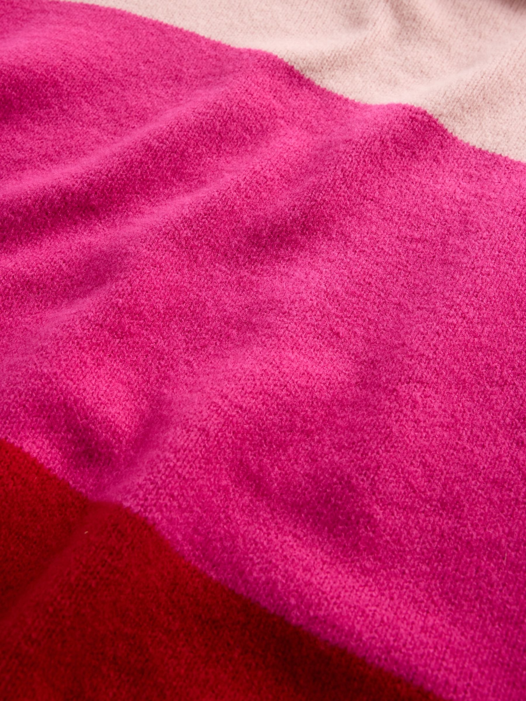 Pink CashSoft Stripe Longline Jumper - Image 3 of 3 Pink CashSoft Stripe Longline Jumper - Image 3 of 3