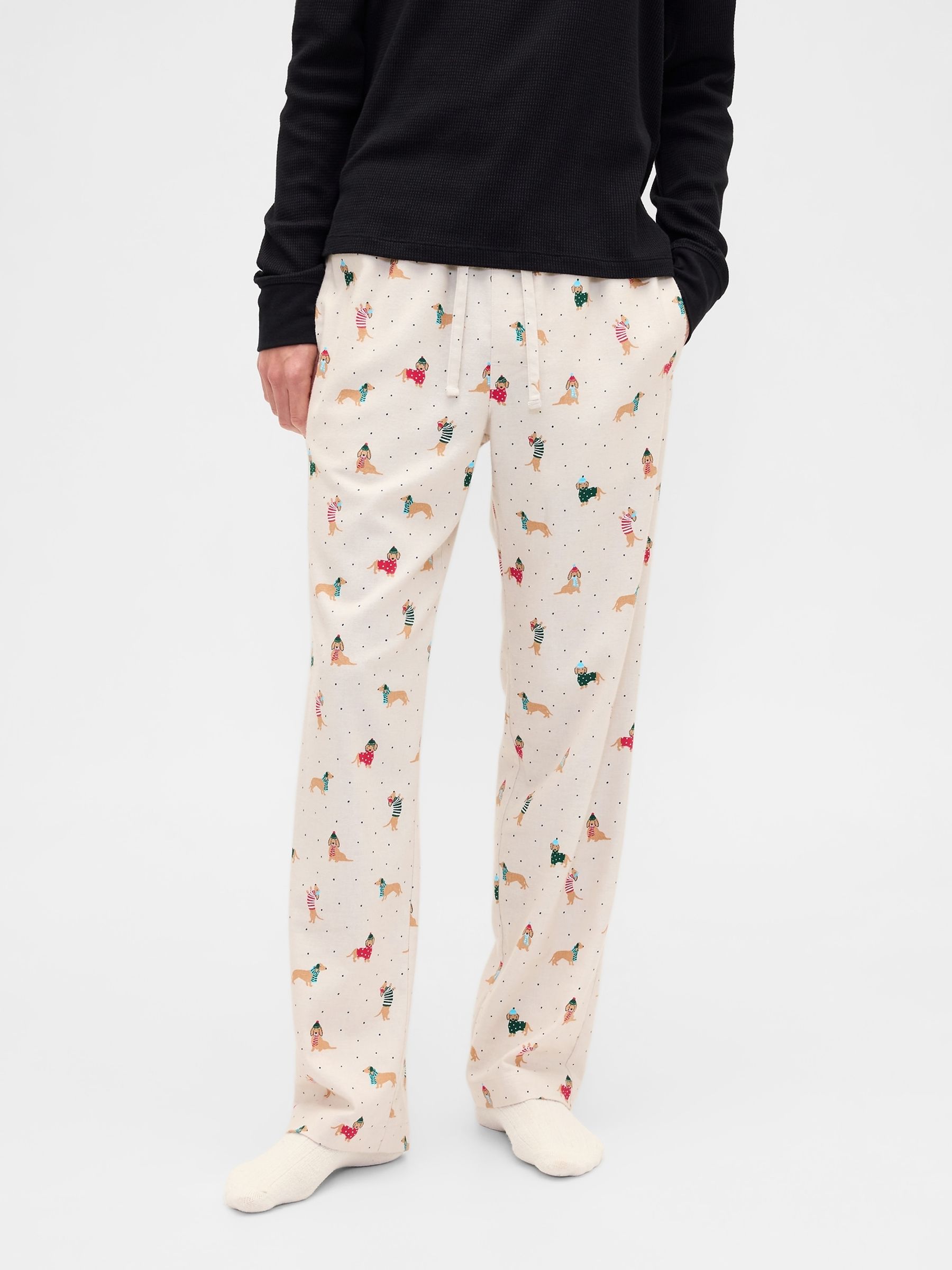 Cream Christmas Pyjama Bottoms - Image 3 of 4