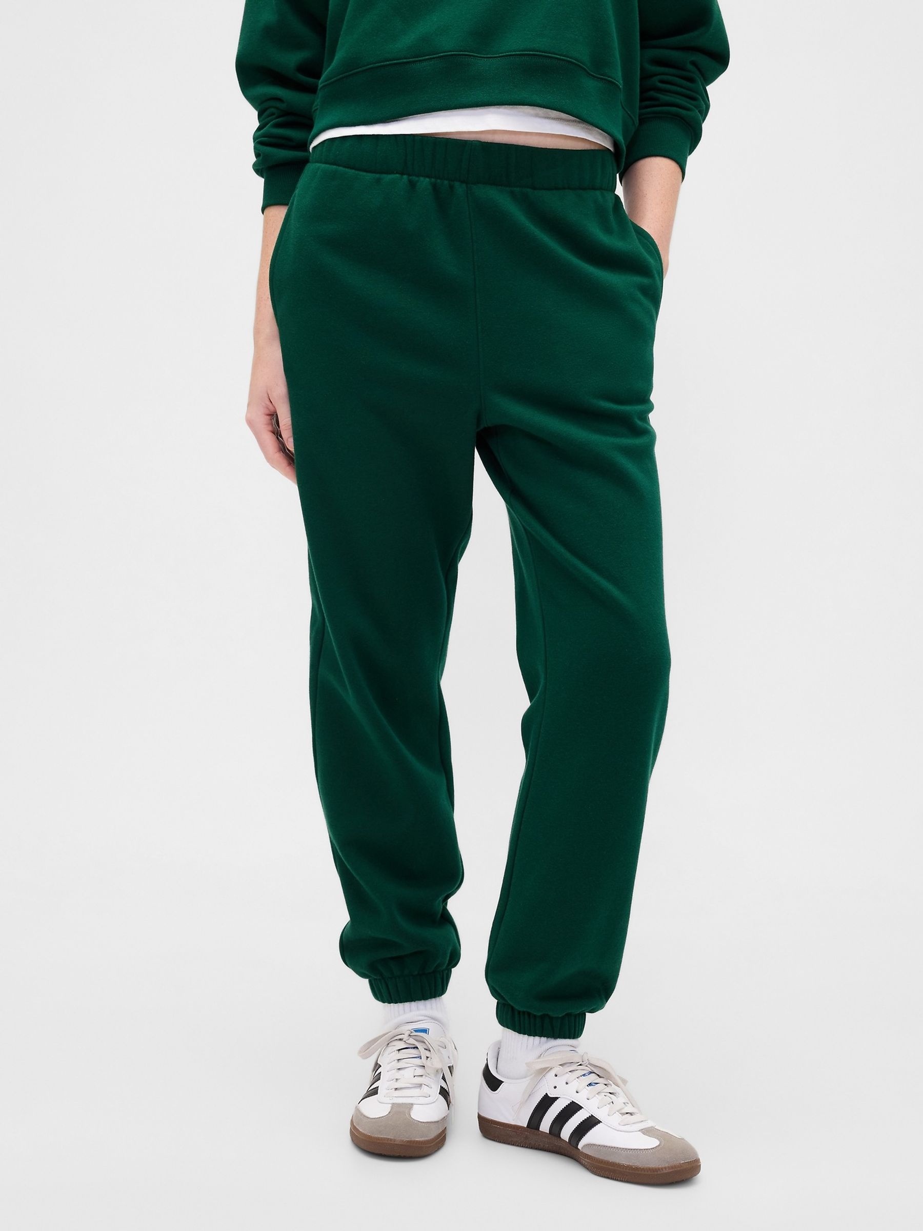 Green Fleece Joggers - Image 1 of 5