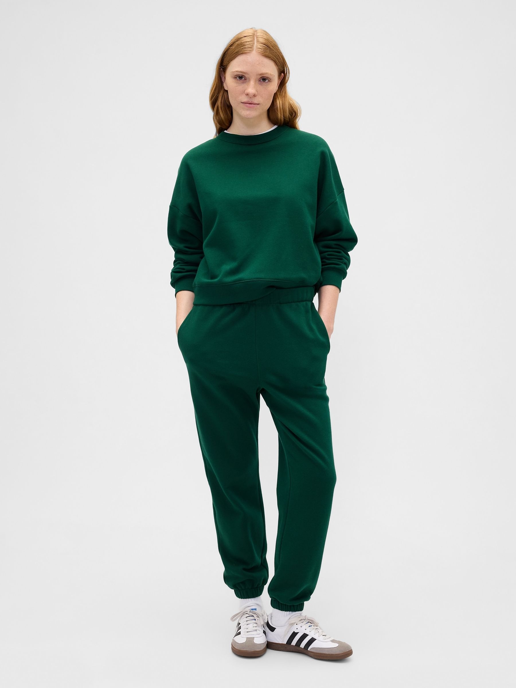 Green Fleece Joggers - Image 2 of 5 Green Fleece Joggers - Image 2 of 5