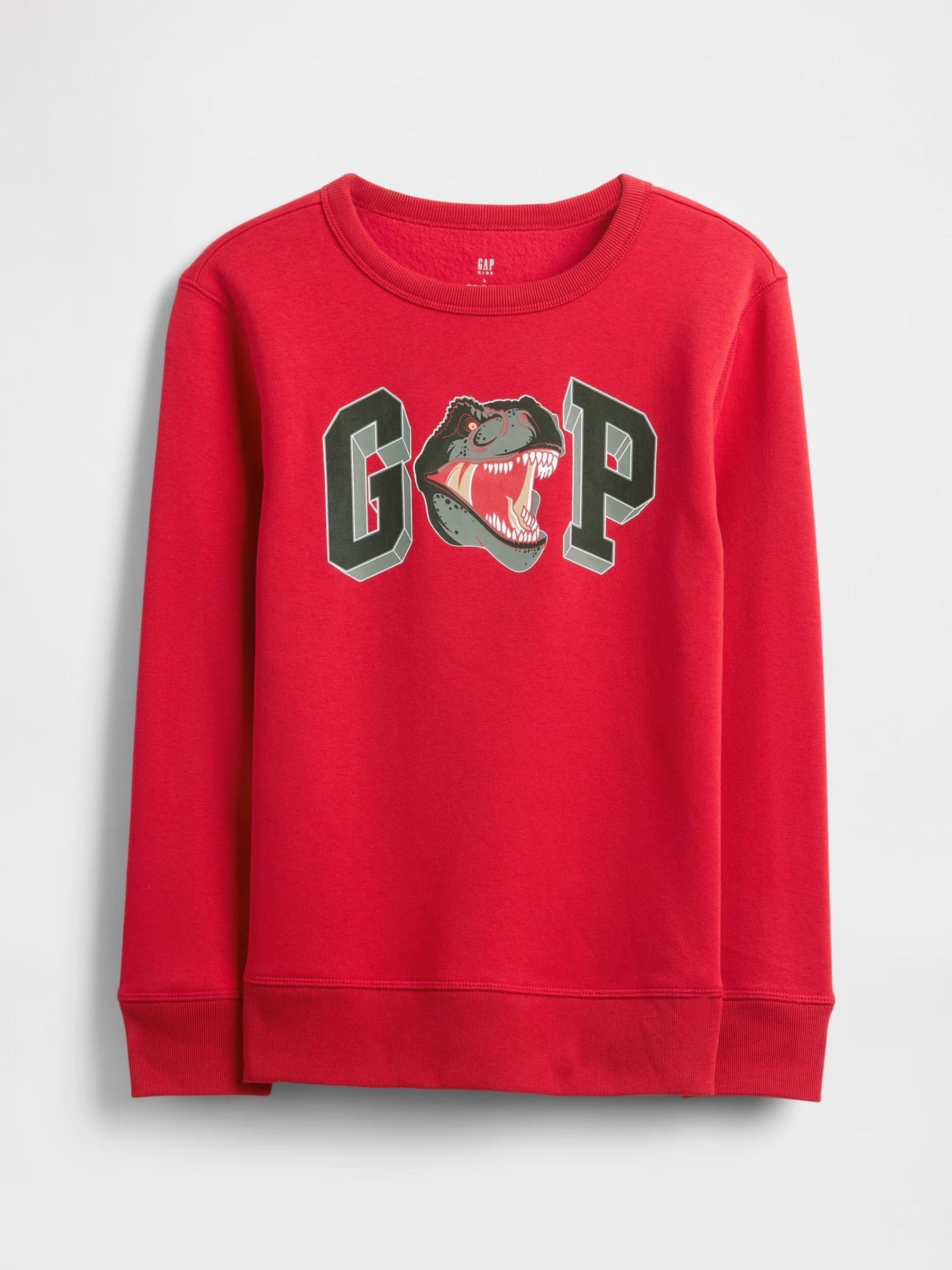 Red Dinosaur Crew neck Graphic Sweatshirt - Image 3 of 4