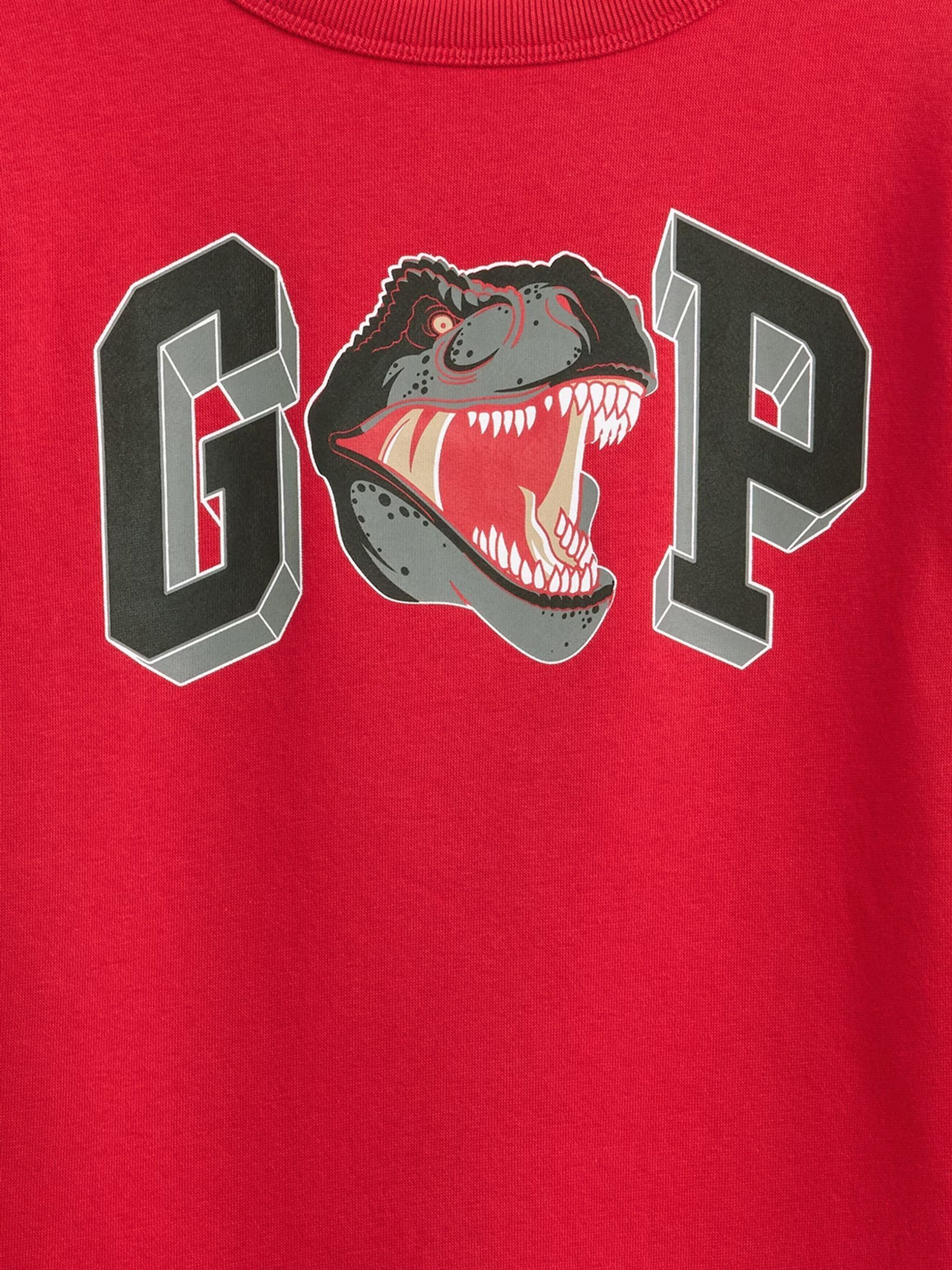 Red Dinosaur Crew neck Graphic Sweatshirt - Image 4 of 4