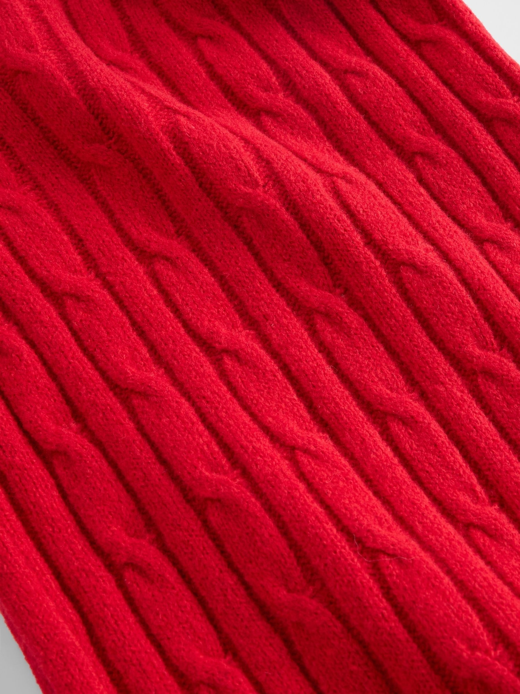 Red CashSoft Cable Knit Joggers - Image 2 of 2