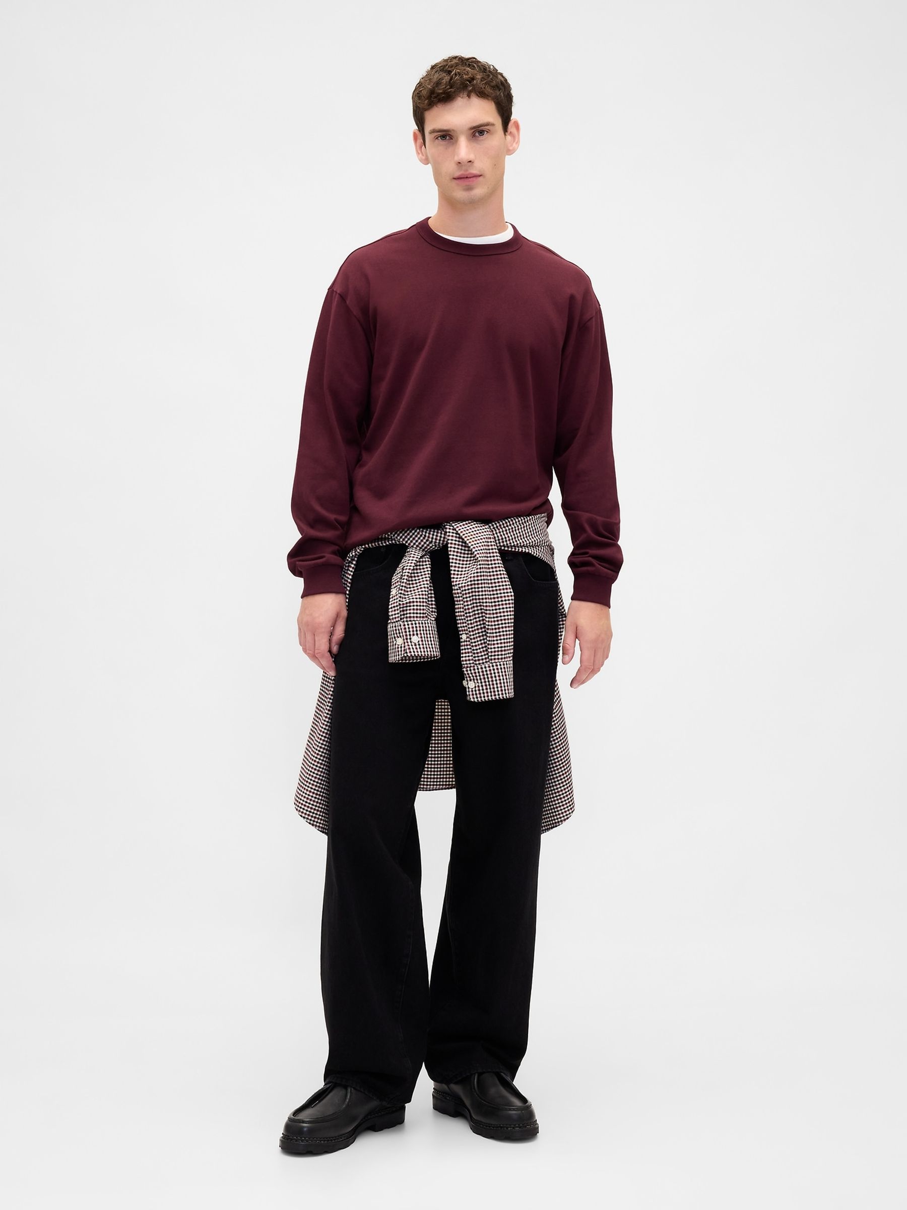 Red Heavyweight Crop T-Shirt - Image 2 of 3 Red Heavyweight Crop T-Shirt - Image 2 of 3