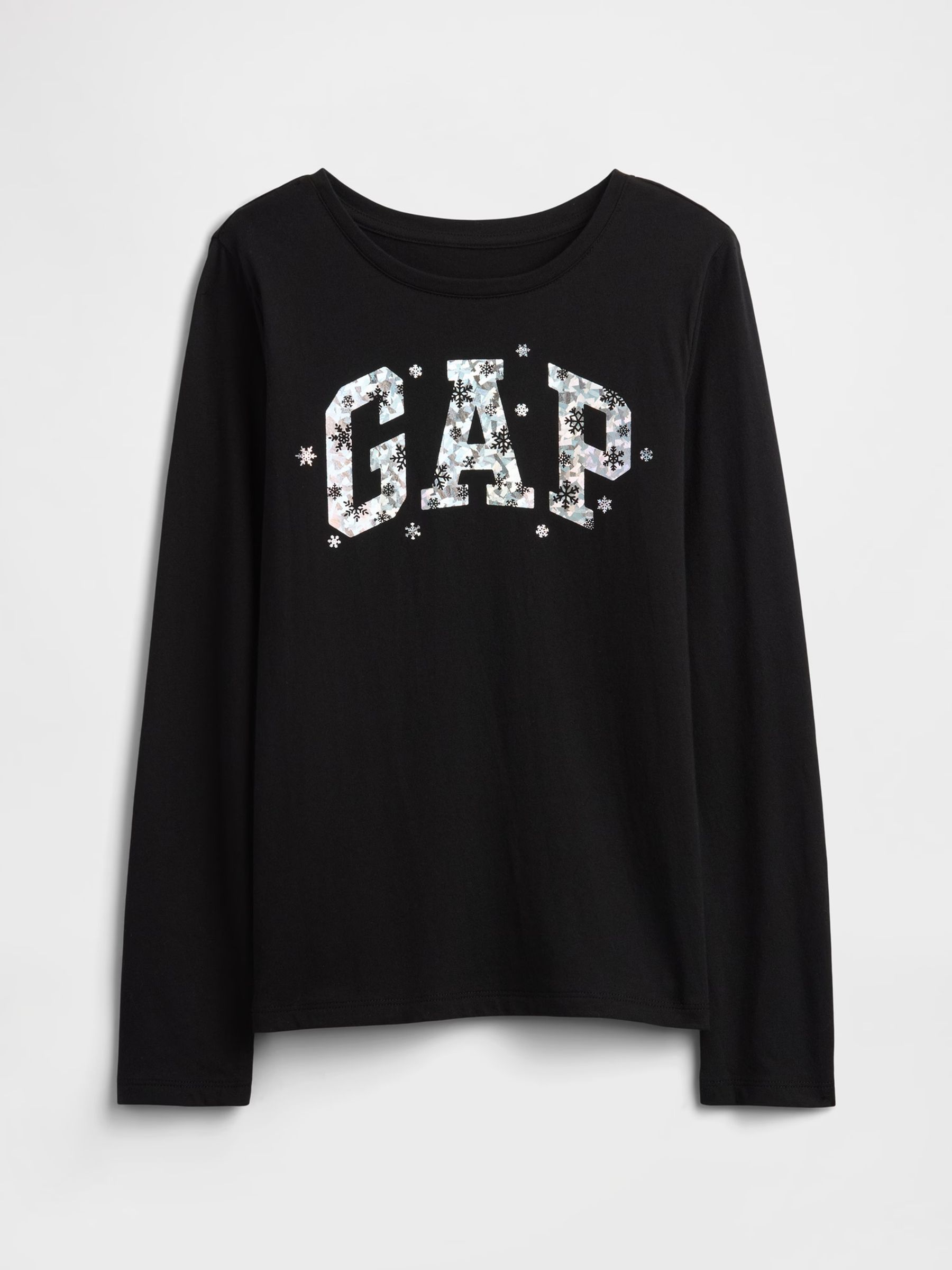 Black Waffle Knit Crew Neck T-Shirt - Image 1 of 1