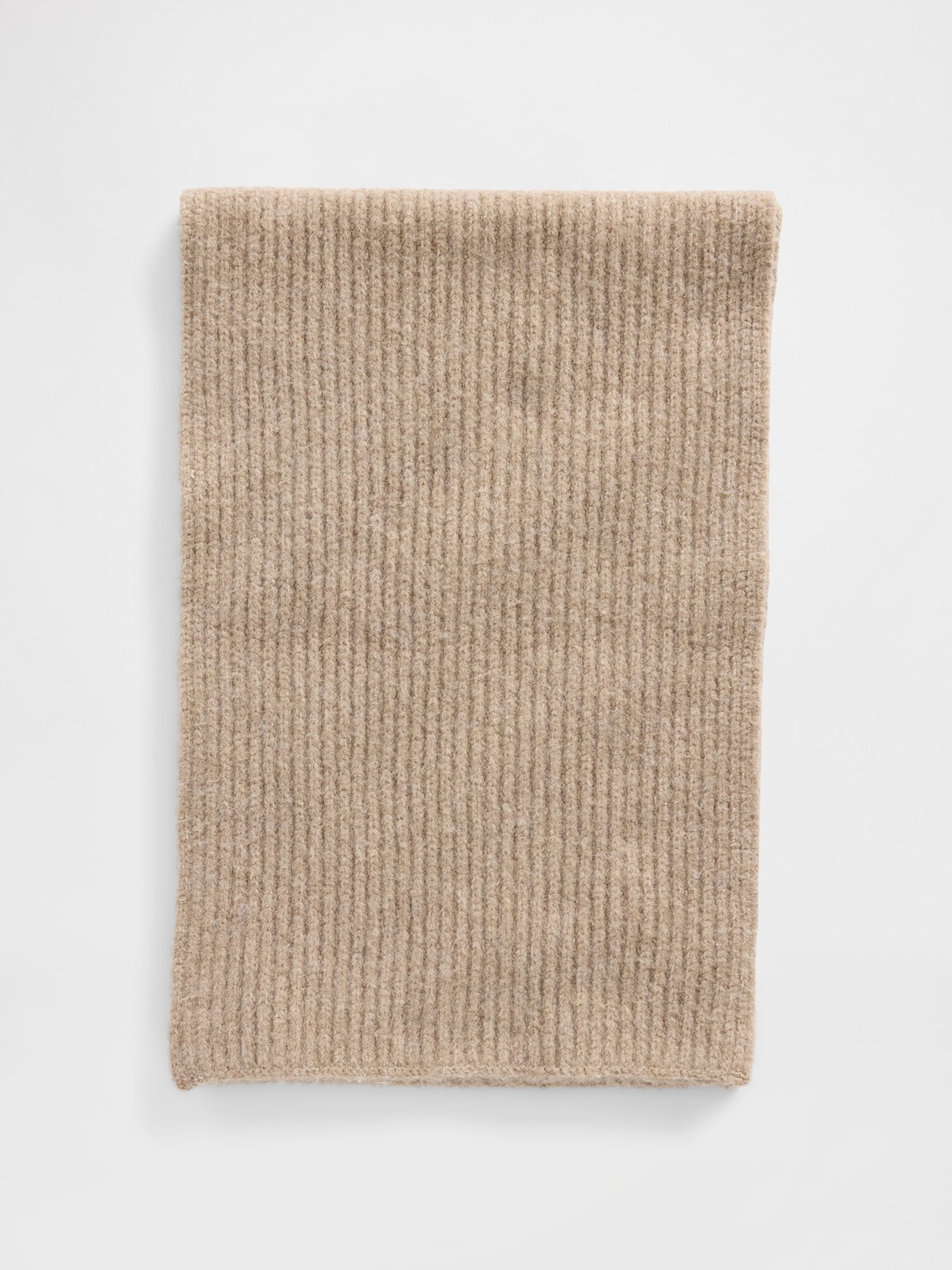 Beige CashSoft Ribbed Scarf - Image 1 of 1