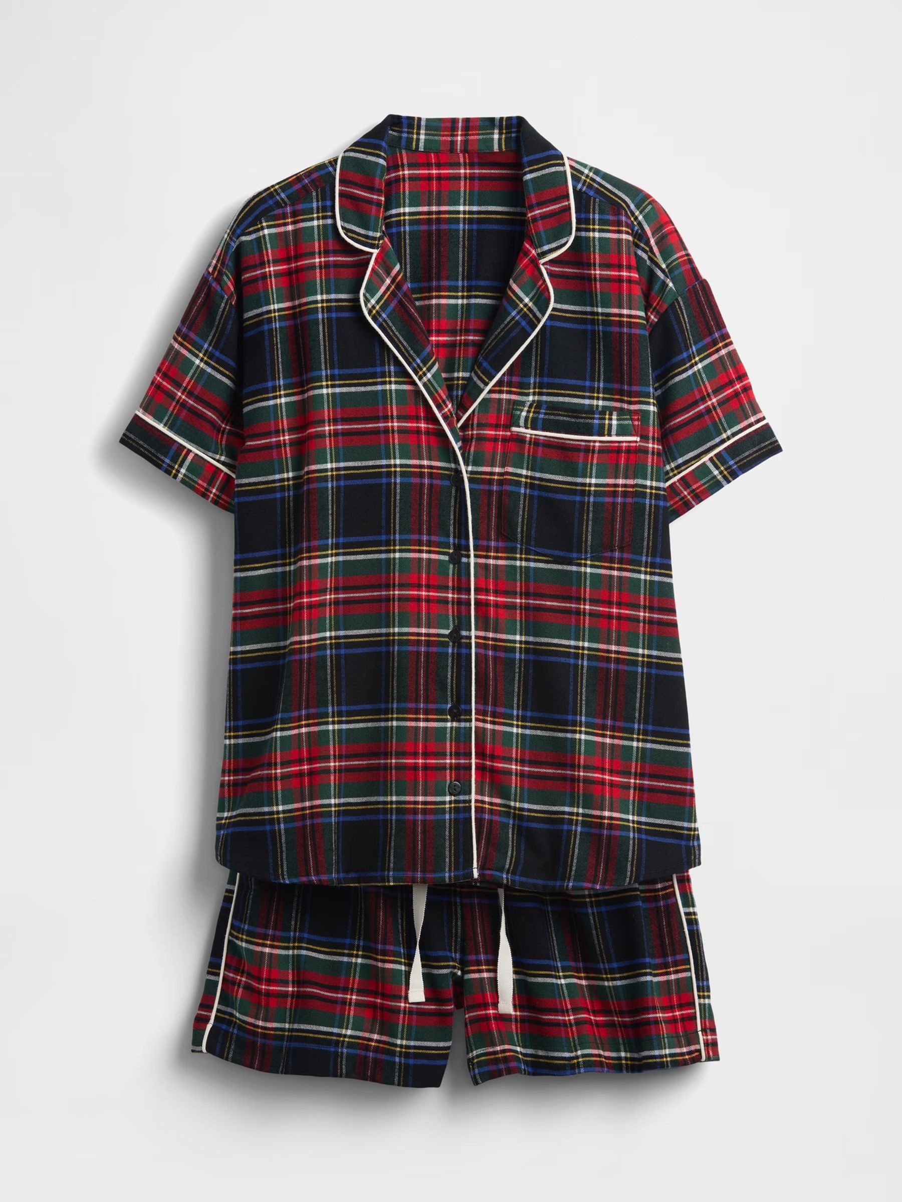Black & Red Check Short Matching Family Christmas Pyjamas Set - Image 4 of 6