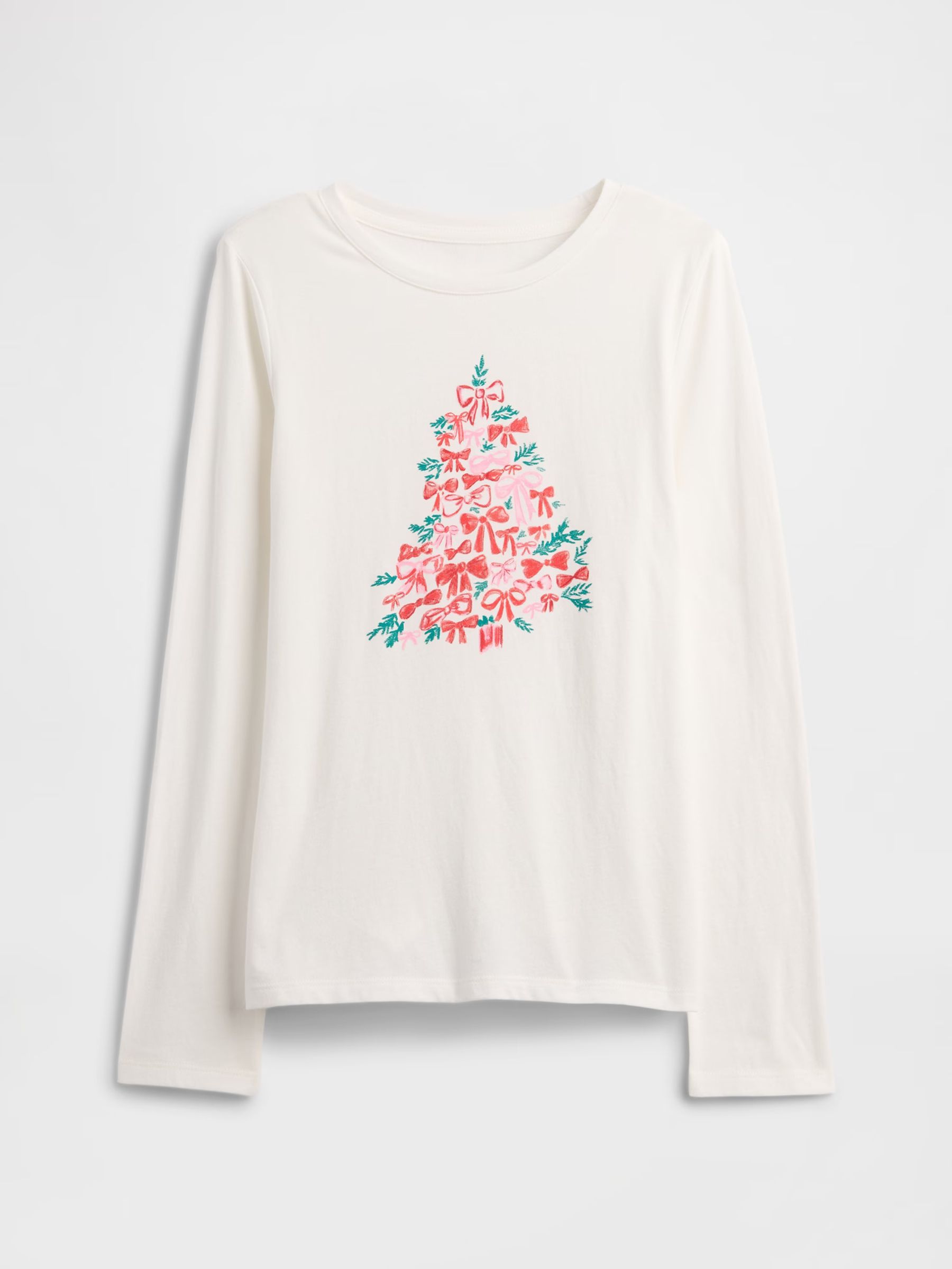 White Long Sleeve Graphic T-Shirt - Image 1 of 2