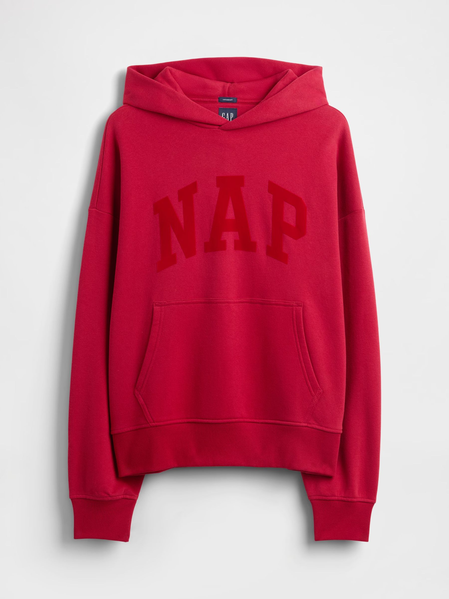 Red VintageSoft NAP Logo Hoodie - Image 4 of 4