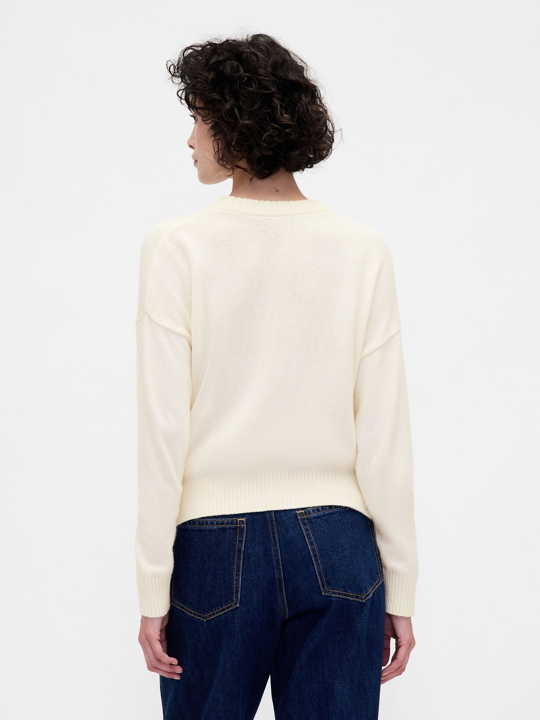 Cream Logo Intarsia Jumper - Image 2 of 6