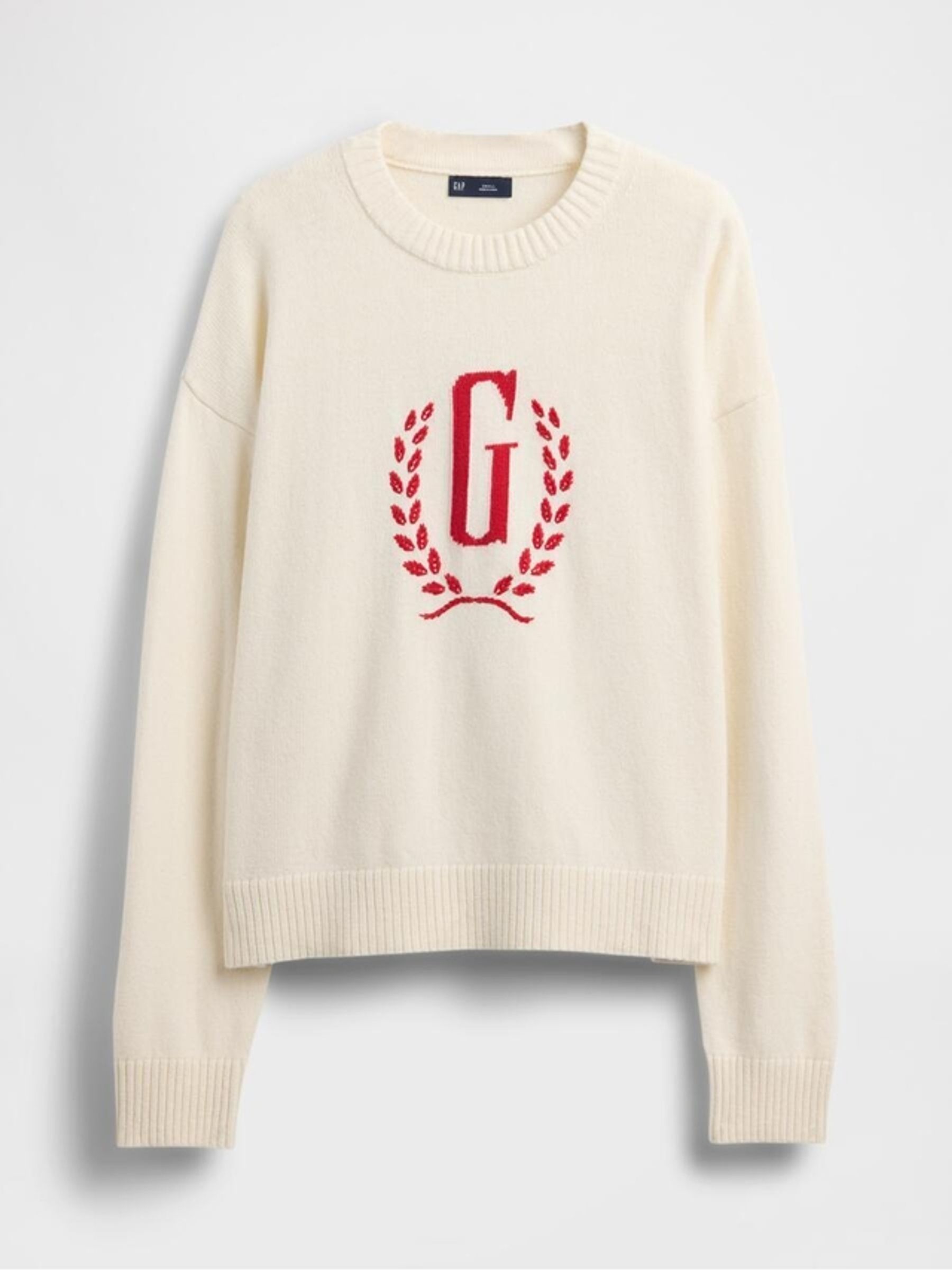 Cream Logo Intarsia Jumper - Image 5 of 6