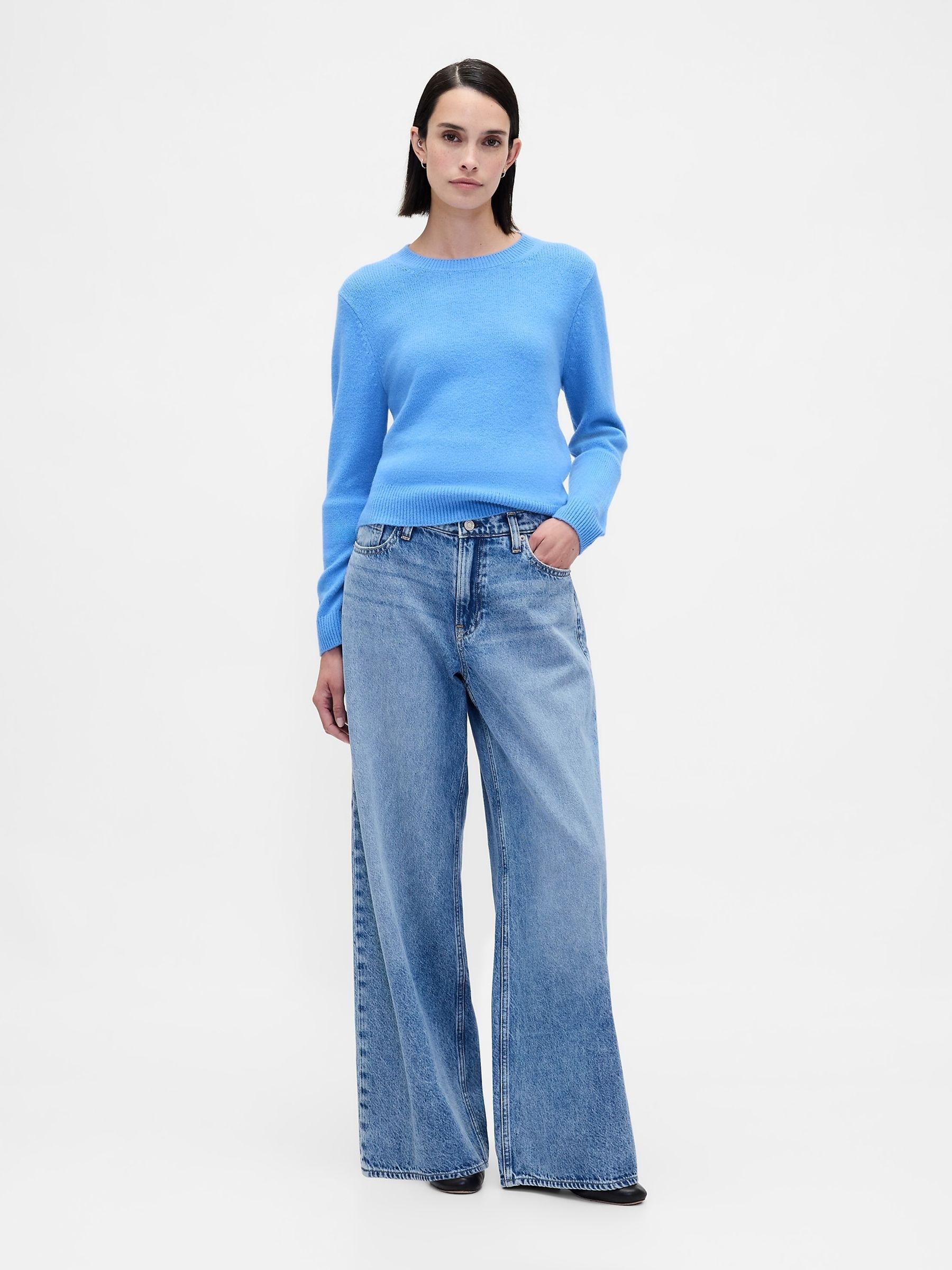 Blue CashSoft Crew Neck Jumper - Image 3 of 4