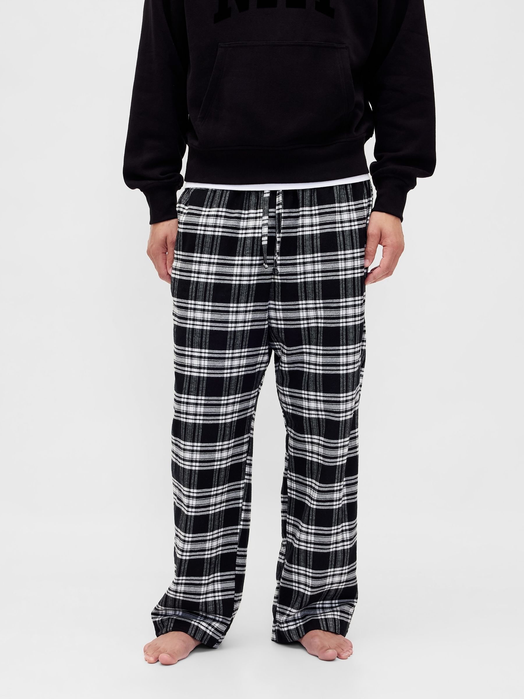 Black Check Matching Family Christmas Pyjama Bottoms - Image 1 of 4