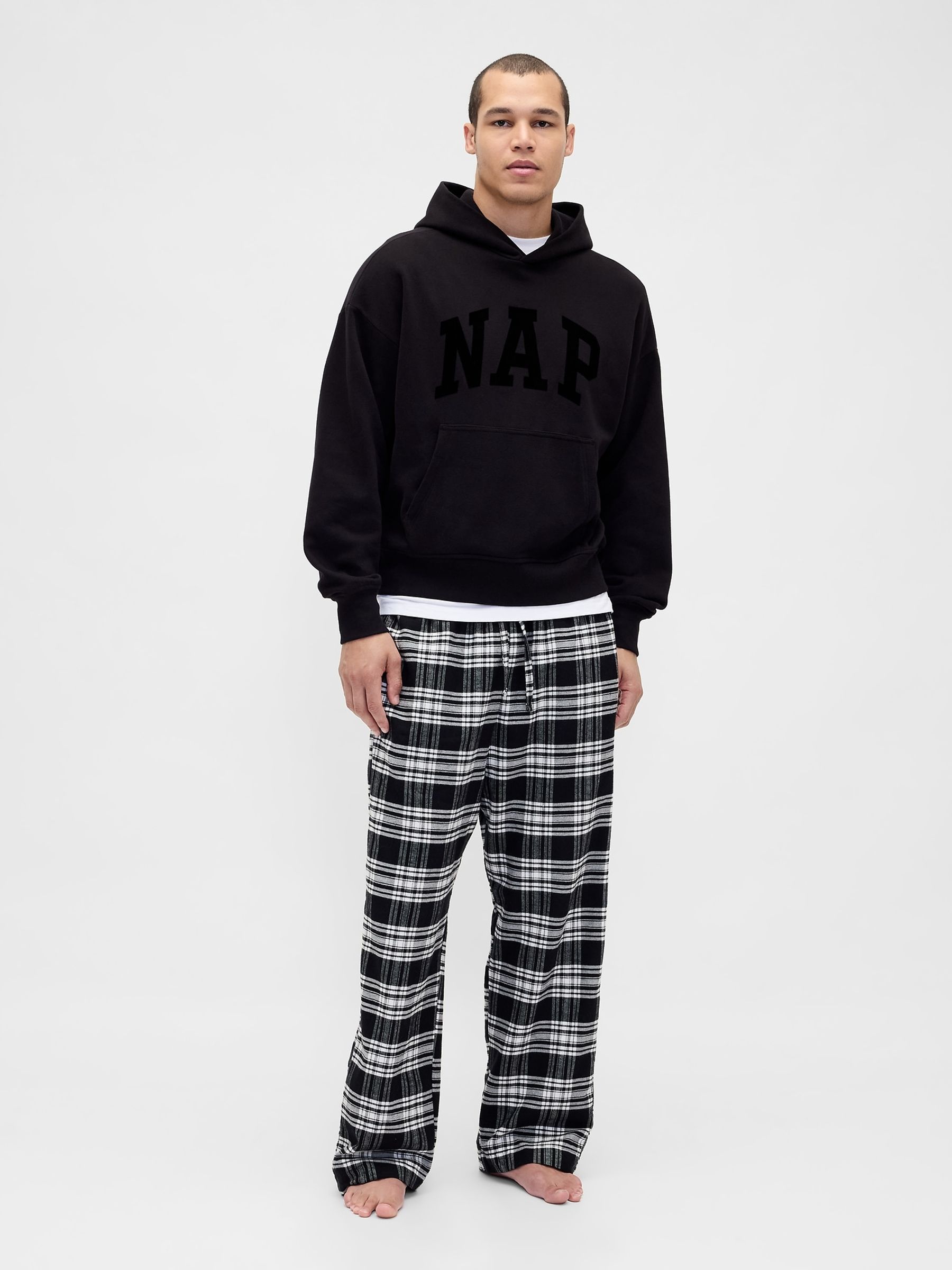 Black Check Matching Family Christmas Pyjama Bottoms - Image 2 of 4