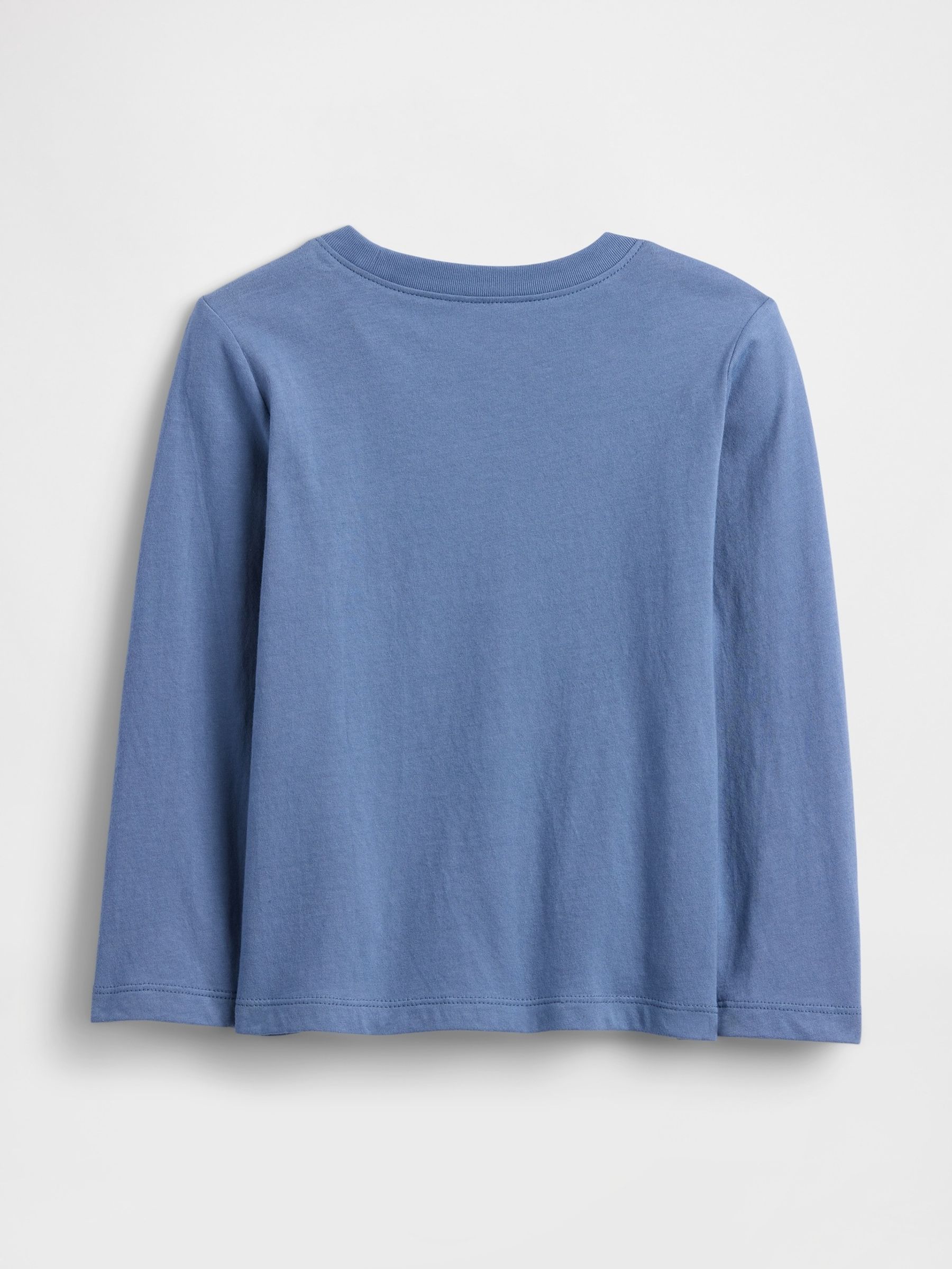 Blue Graphic Long Sleeve T-Shirt - Image 2 of 2 Blue Graphic Long Sleeve T-Shirt - Image 2 of 2