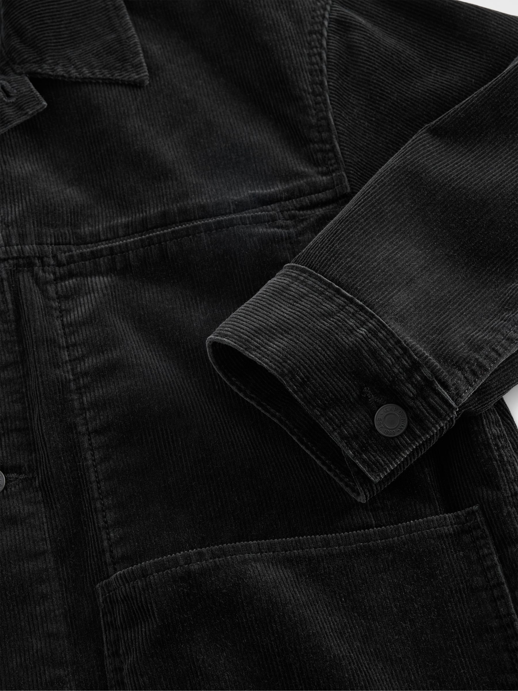 Black Relaxed Corduroy Jacket - Image 4 of 4 Black Relaxed Corduroy Jacket - Image 4 of 4
