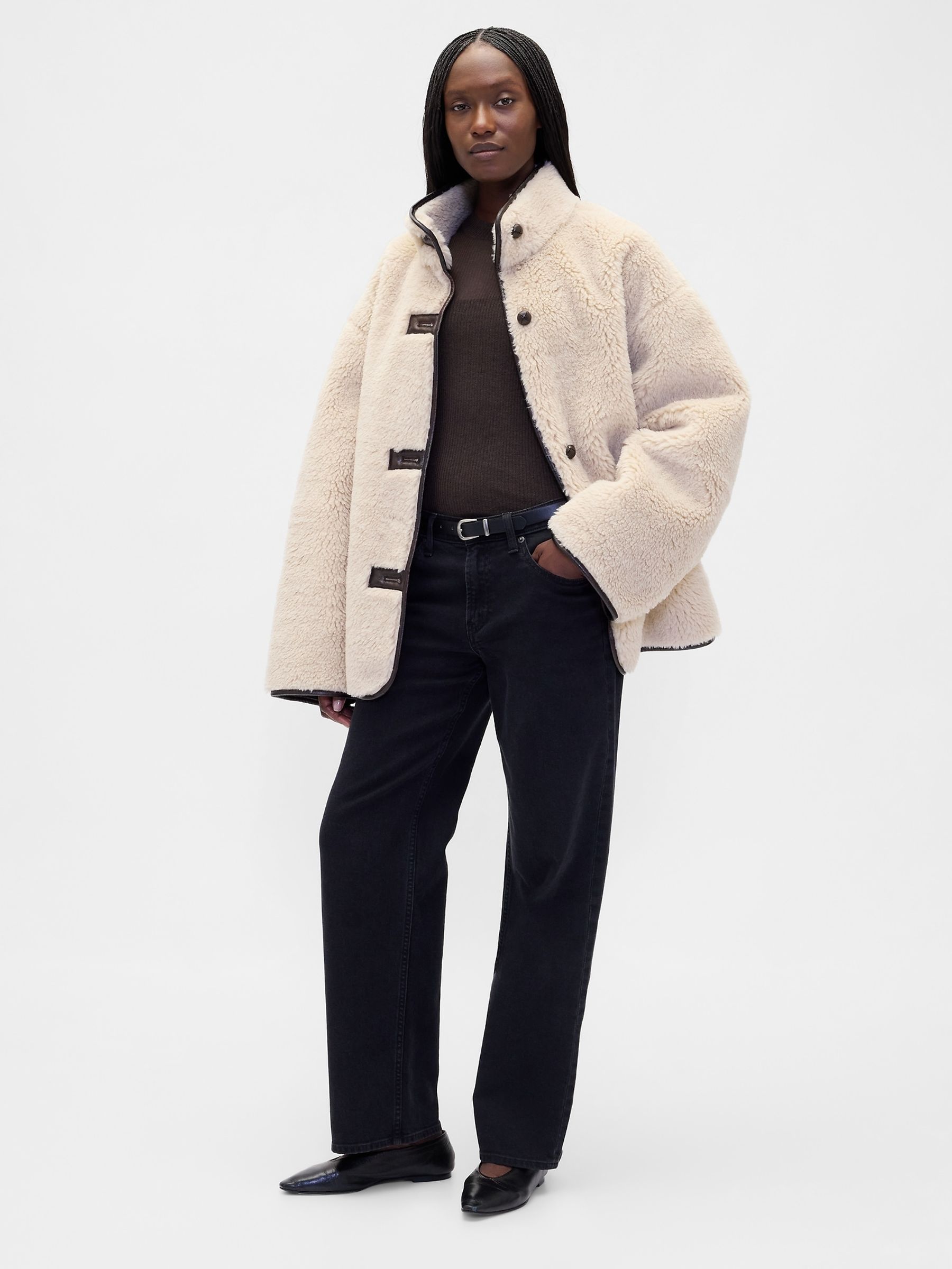 Brown High-Neck Sheer Jumper - Image 3 of 4