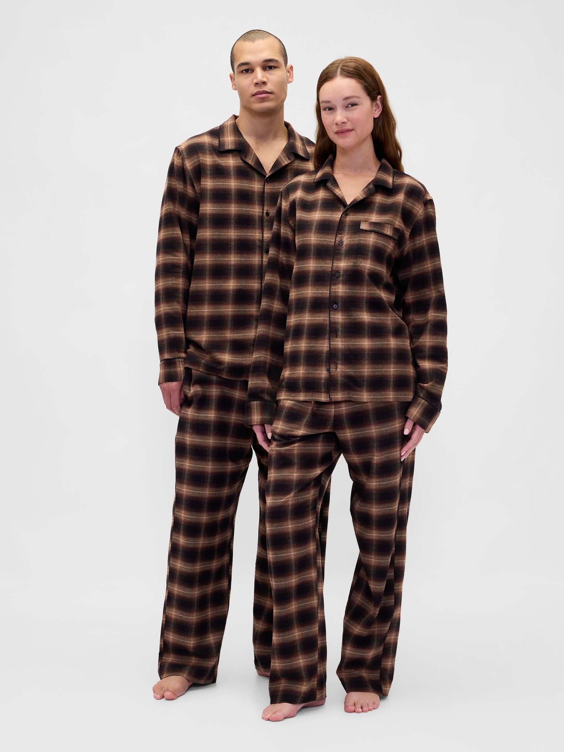 Brown Adult Flannel Pyjama Trousers - Image 2 of 2
