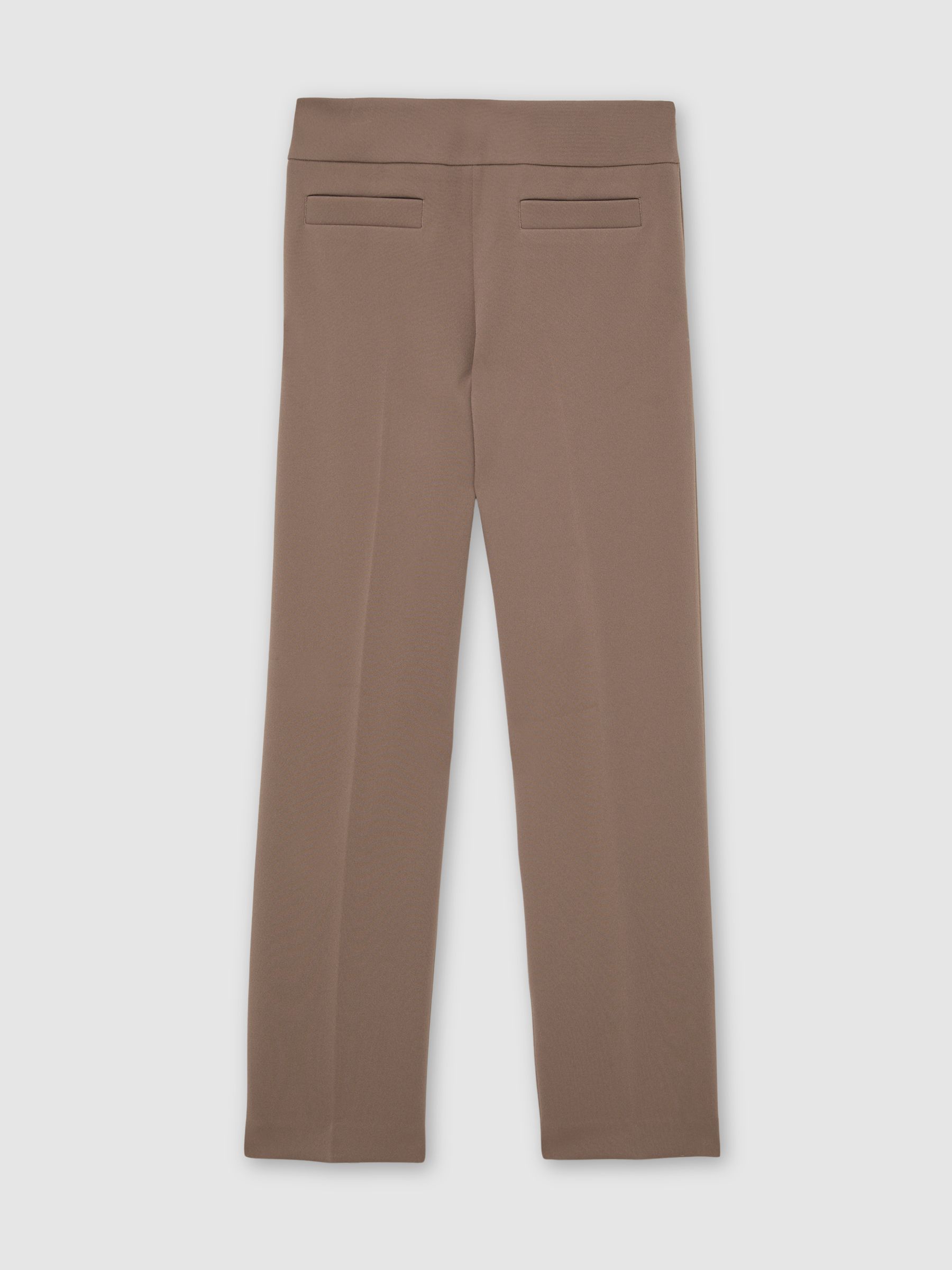 Petite Welt-Pocket Tapered Trousers in Taupe Neutral - image 1