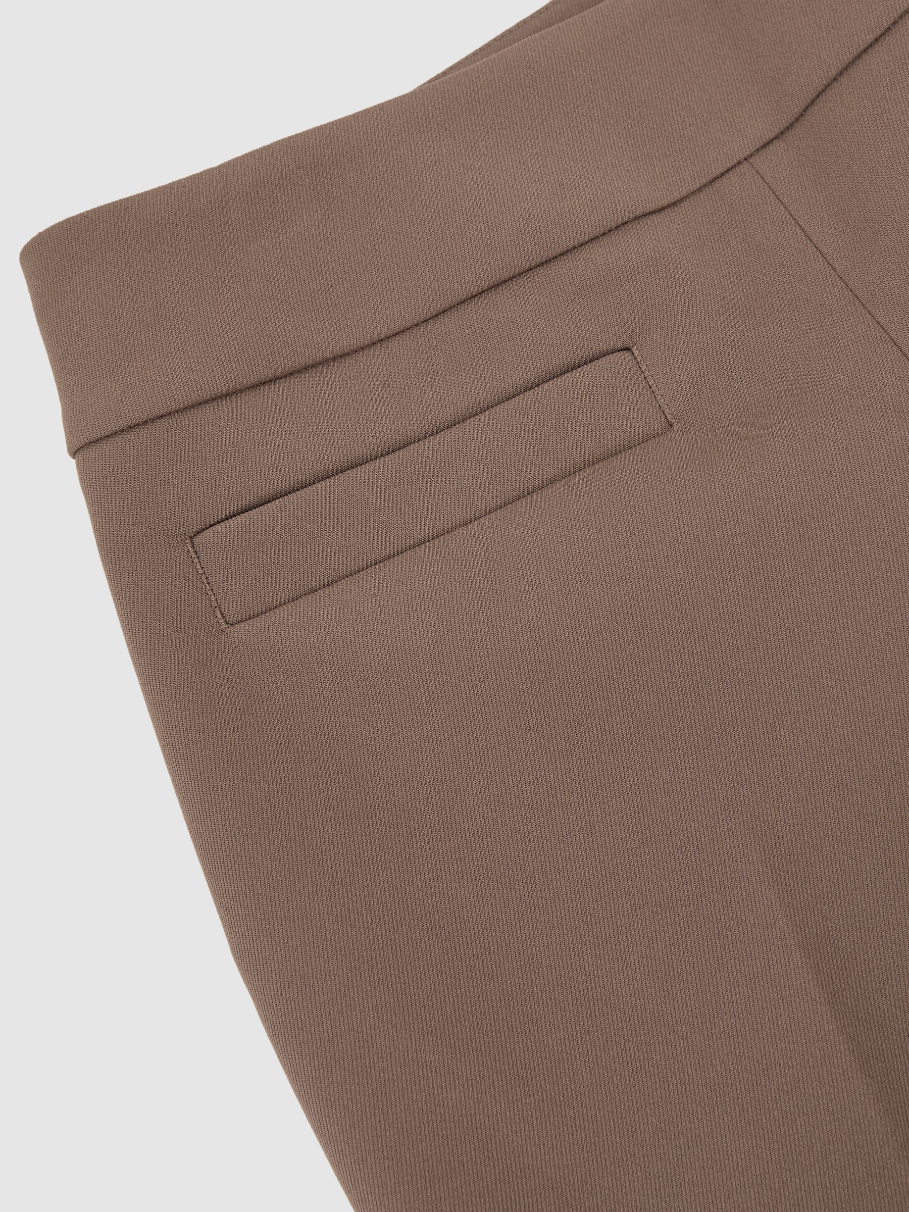 Petite Welt-Pocket Tapered Trousers in Taupe Neutral - image 4
