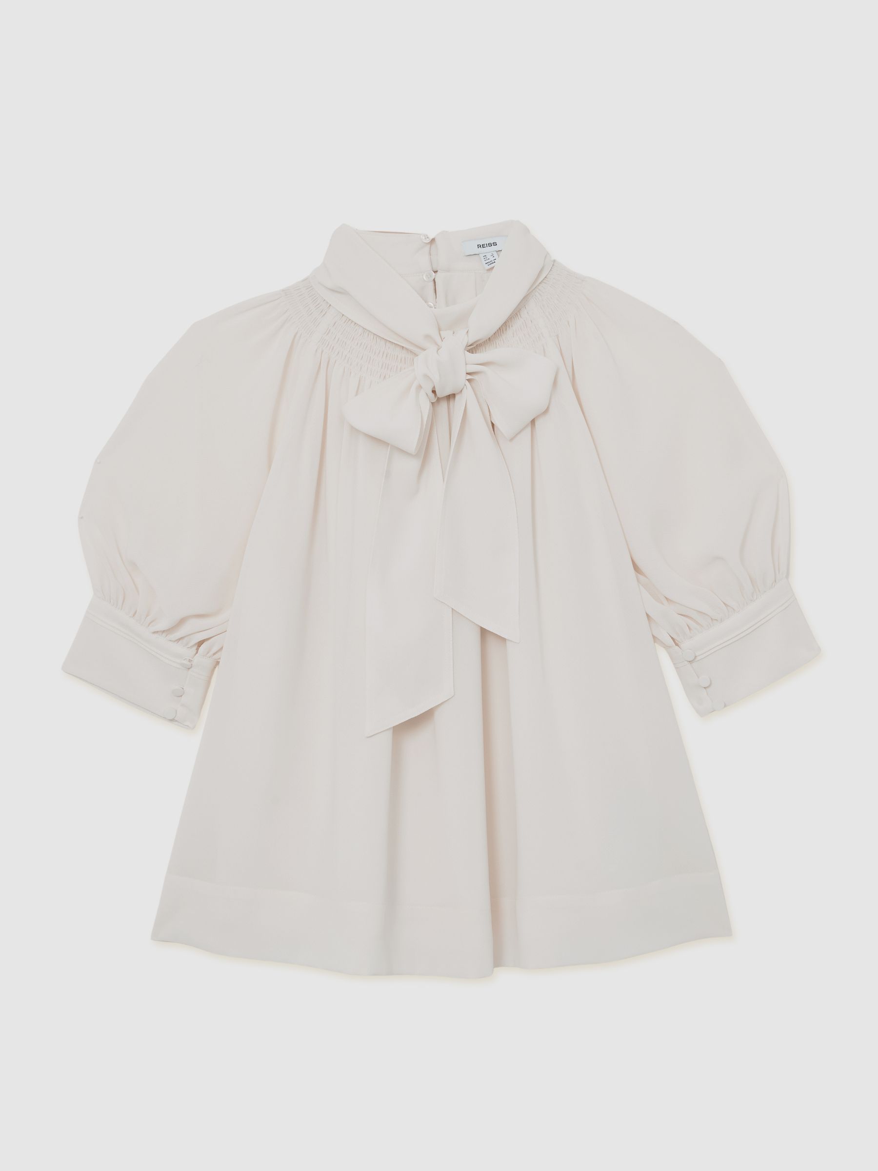 Reiss Lerina Tie-Neck Short-Sleeve Blouse - صورة 2 من 6