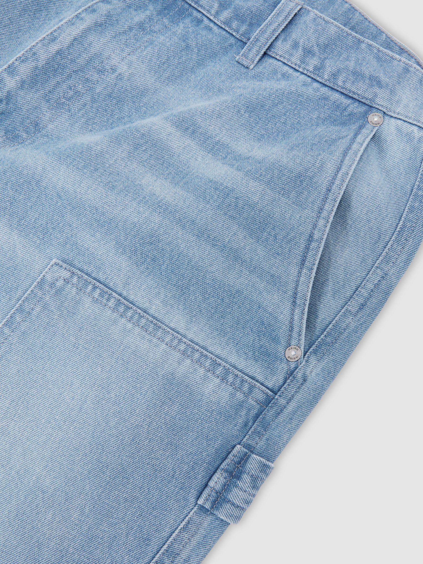 Monogram Relaxed-Fit Carpenter Jeans in Light Blue - Image 8 of 8