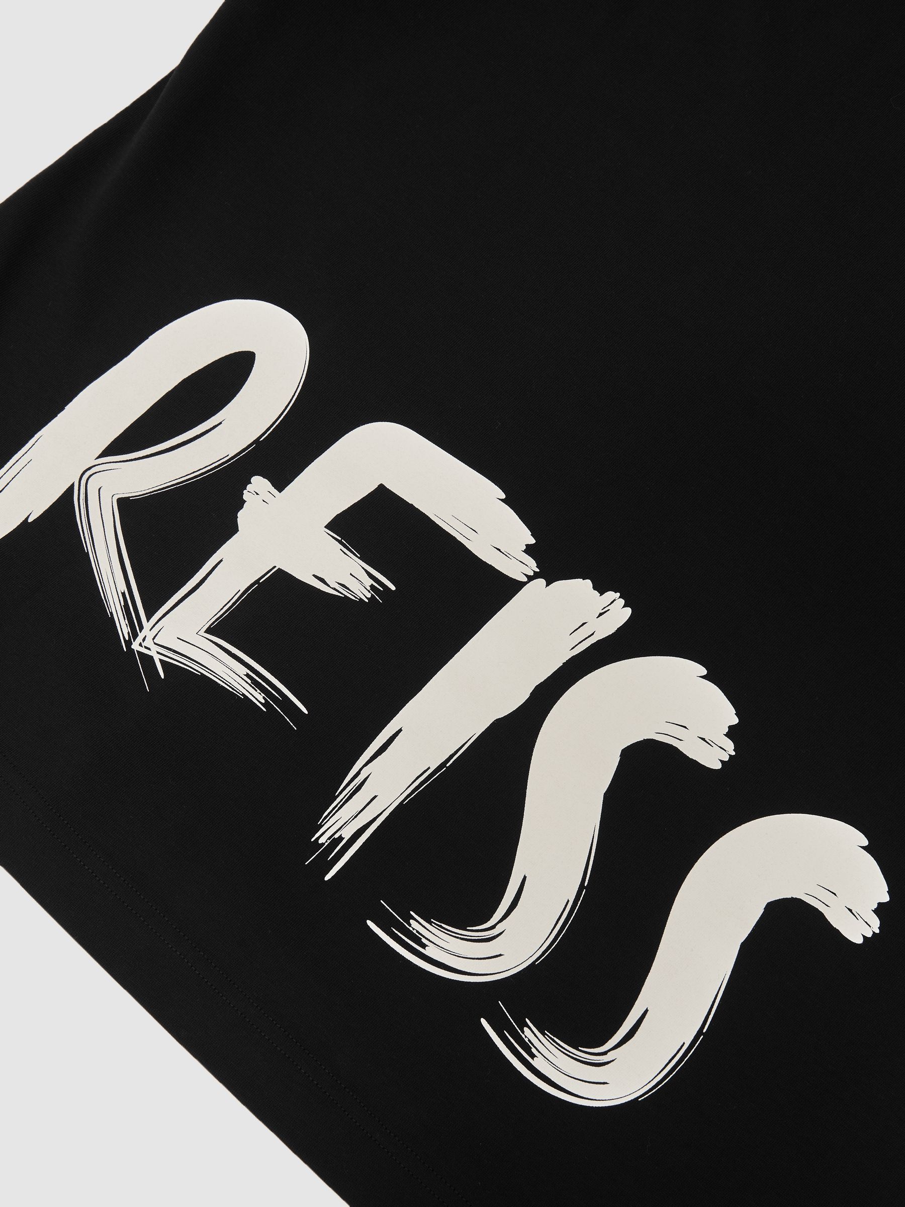 Logo-Print Relaxed-Fit T-Shirt in Black - image 3