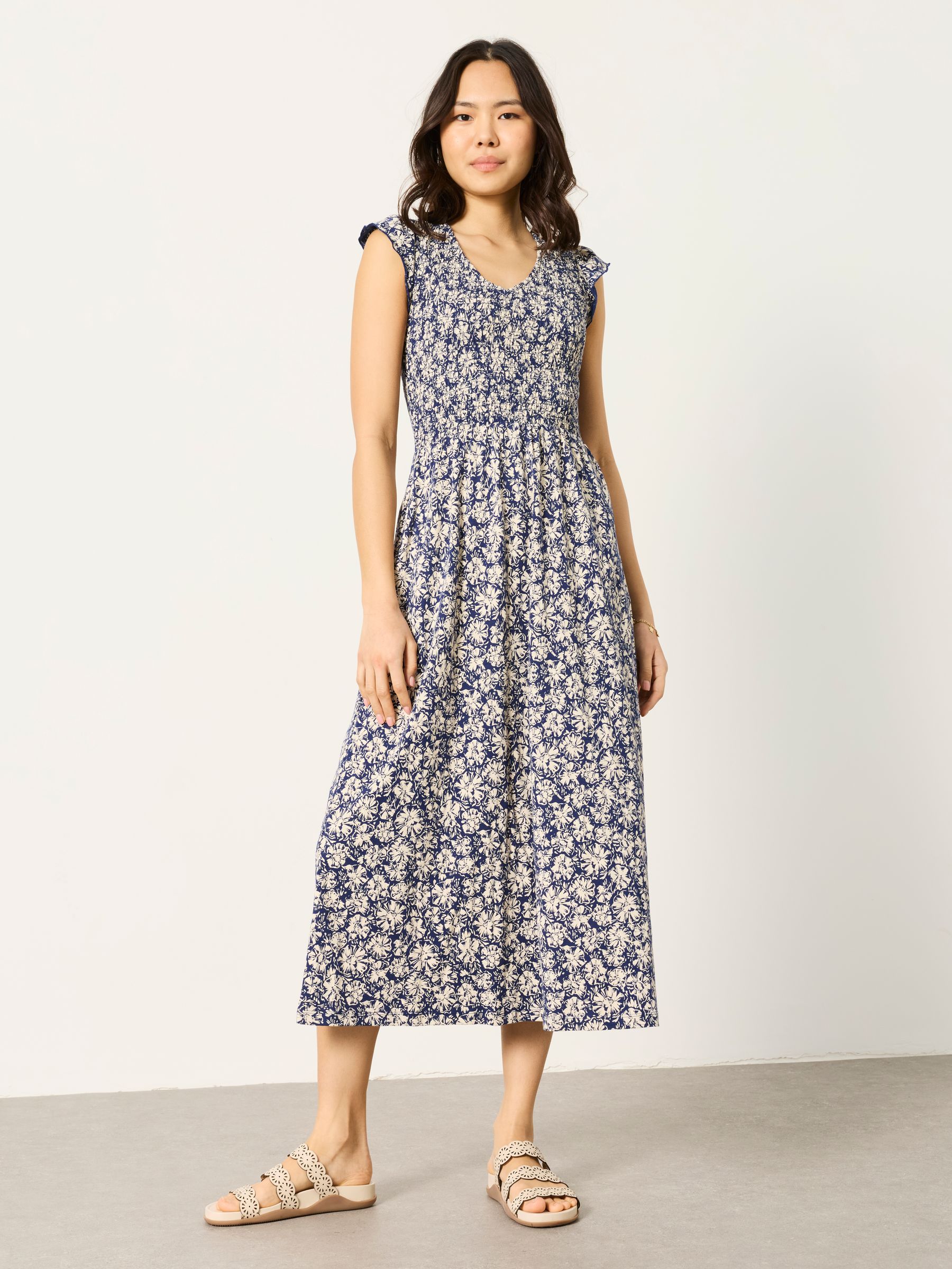 Demi Blue Shells Regular Jersey Midi Dress - Image 3 of 7