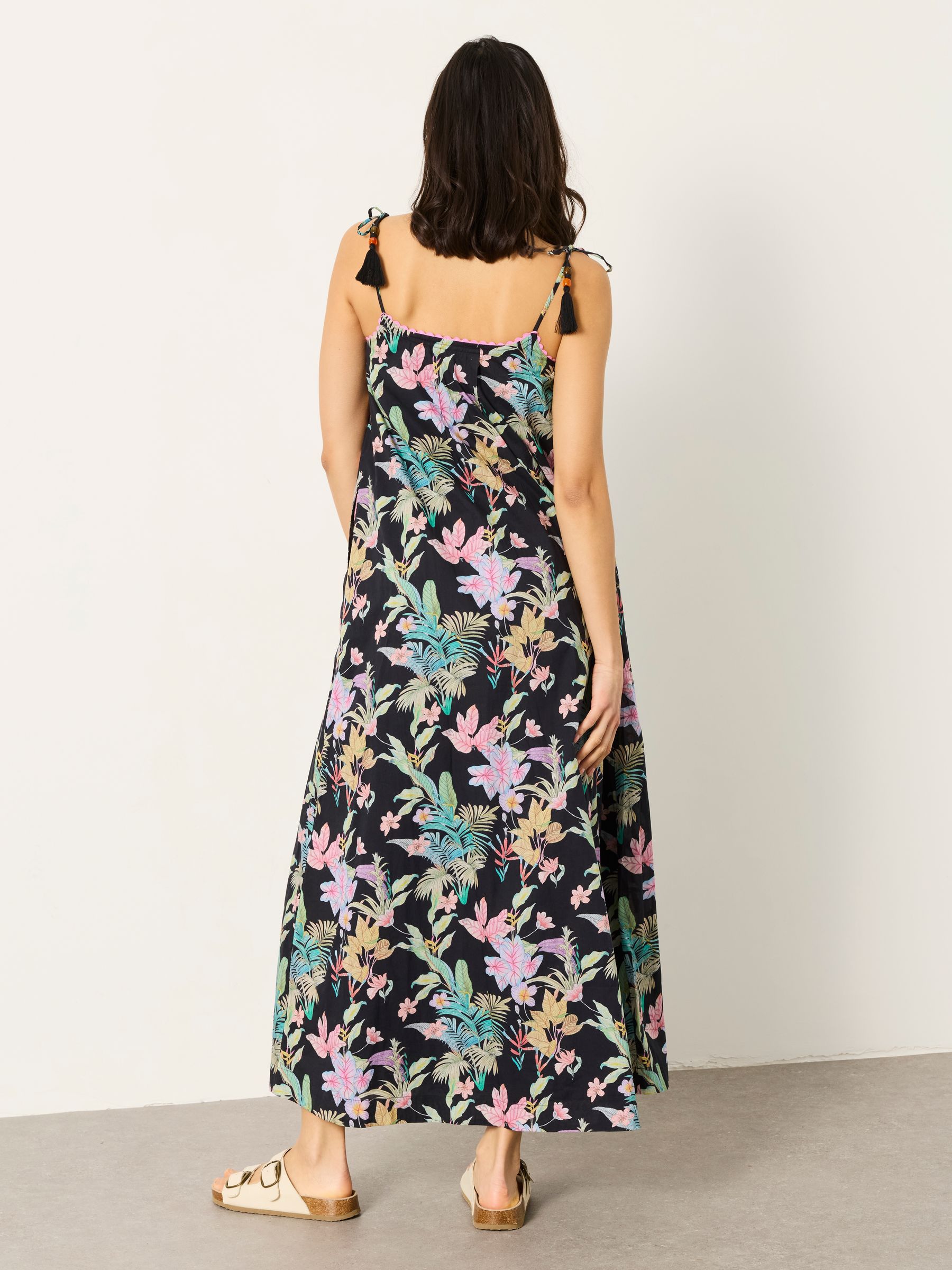 Bea Black Tropical Regular Maxi Dress - Image 2 of 5