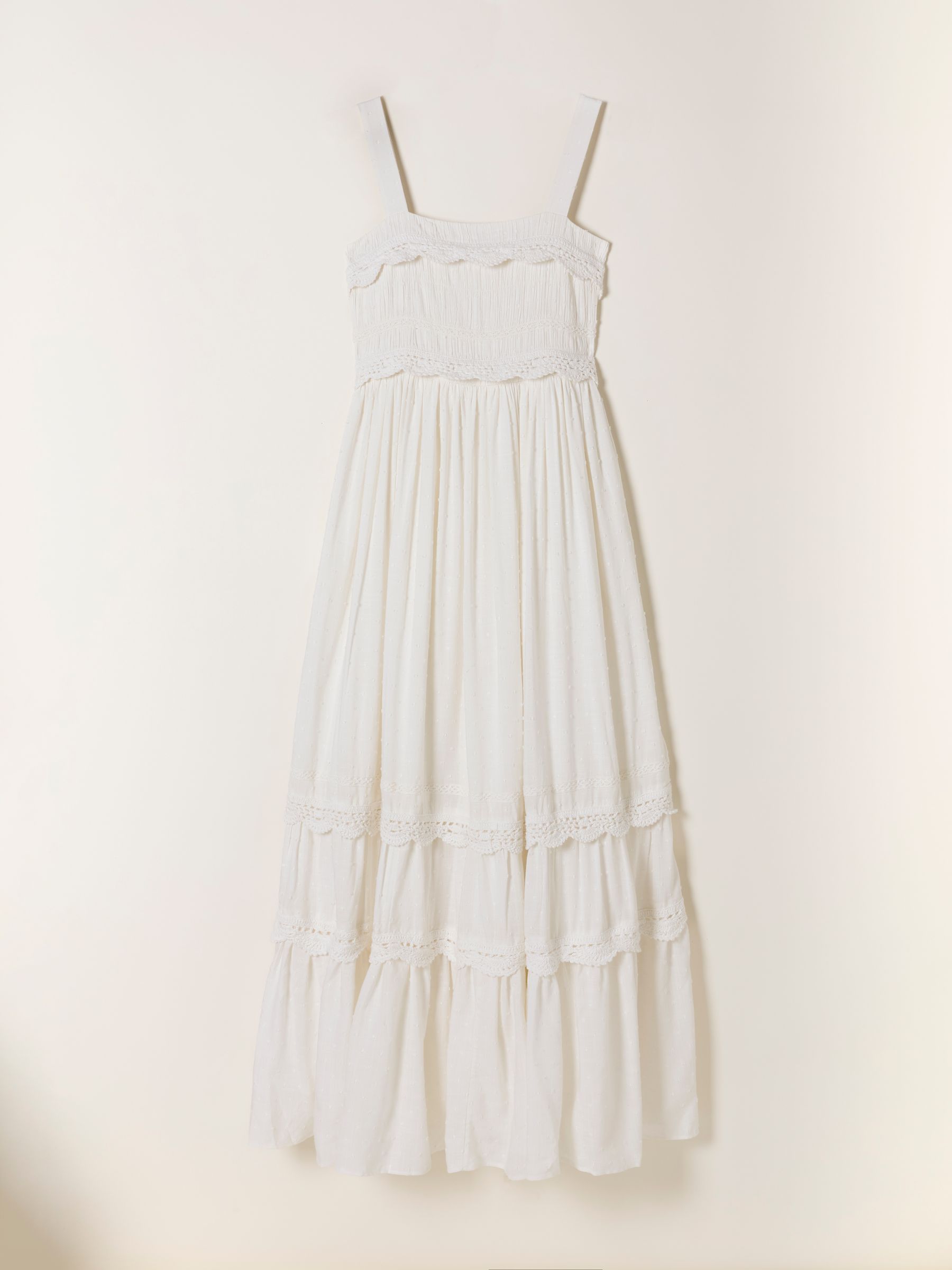 Clara Ivory Regular Dobby Midi Dress - Image 6 of 6 Clara Ivory Regular Dobby Midi Dress - Image 6 of 6