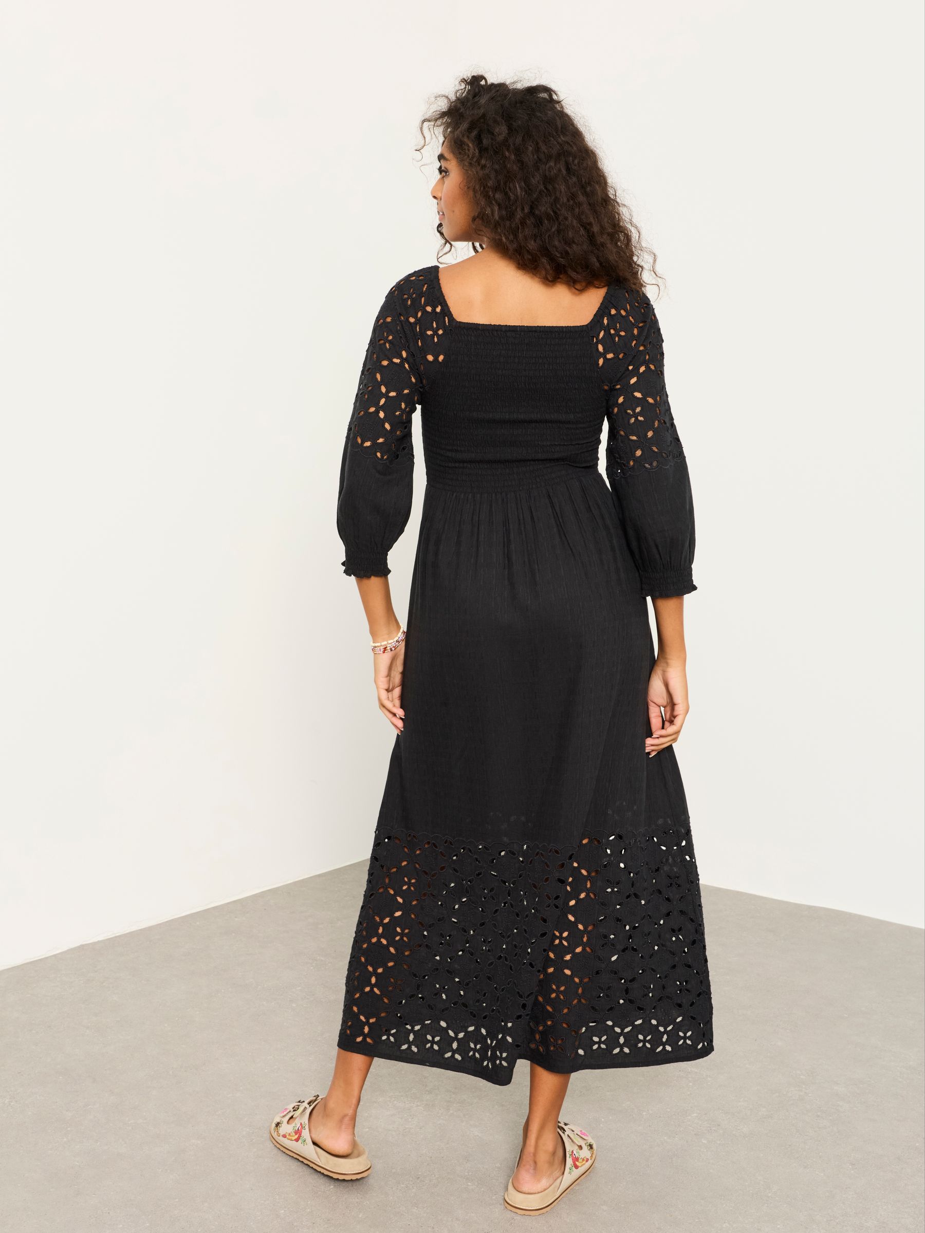 Adele Black Regular Midi Dress - Image 2 of 6