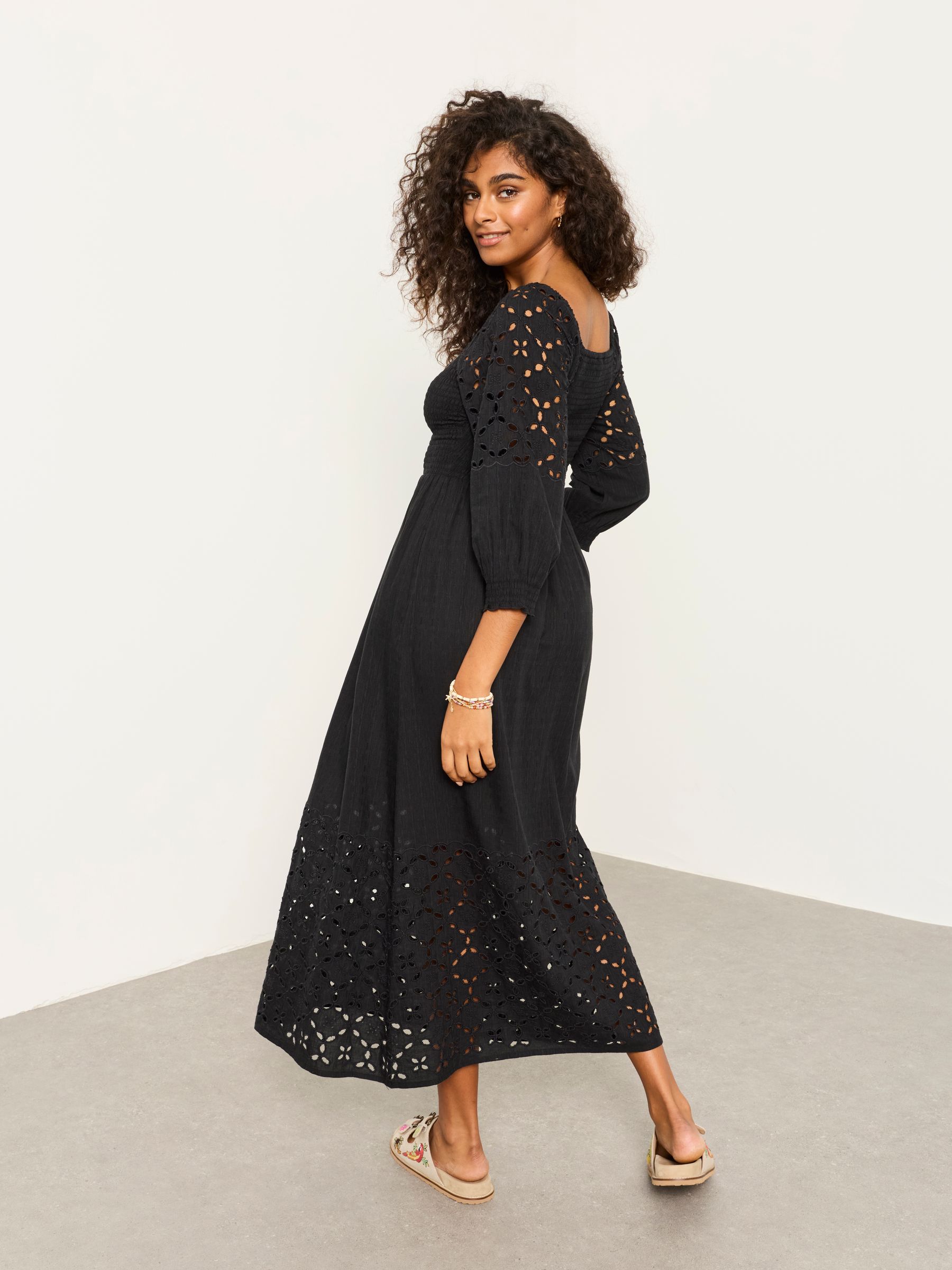 Adele Black Regular Midi Dress - Image 4 of 6