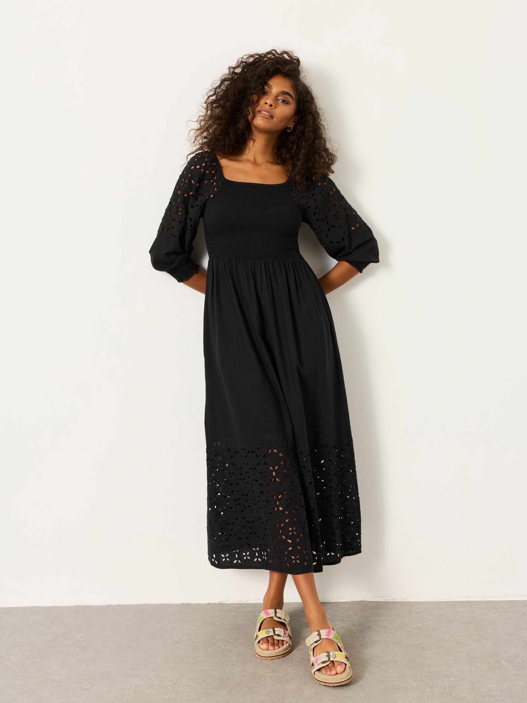Adele Black Regular Midi Dress - Image 5 of 6