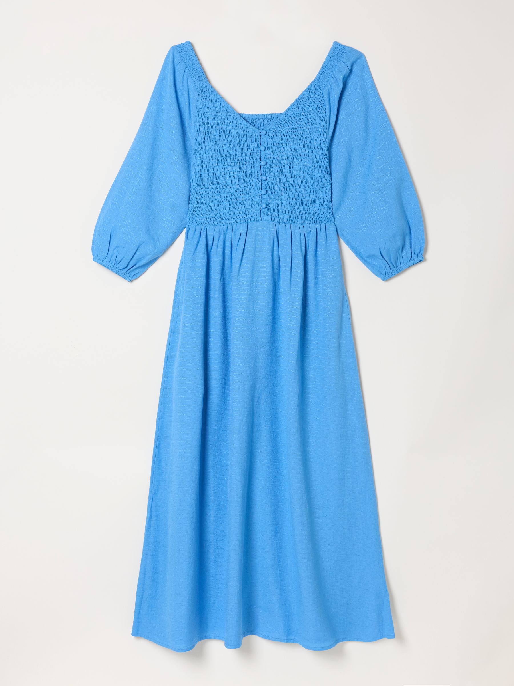 Adele Blue Regular Midi Dress | FatFace