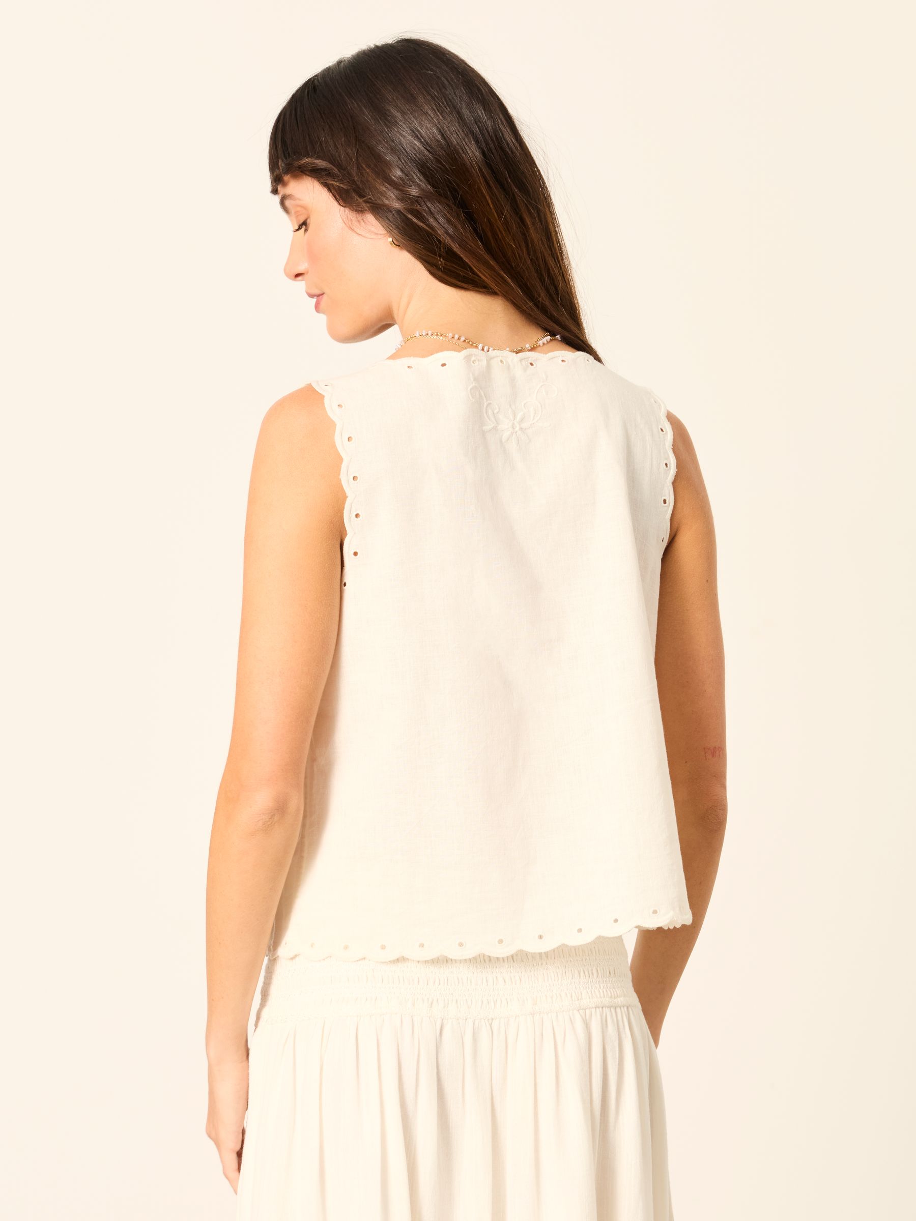 Becky Ivory Regular Embroidered Waistcoat - Image 3 of 7