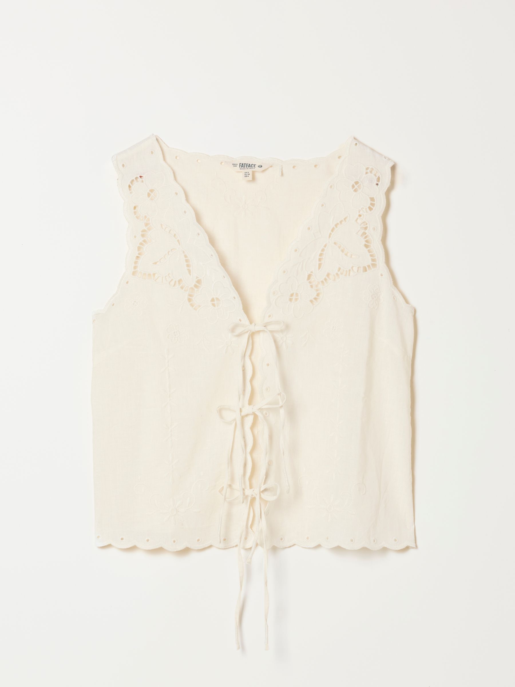 Becky Ivory Regular Embroidered Waistcoat - Image 7 of 7