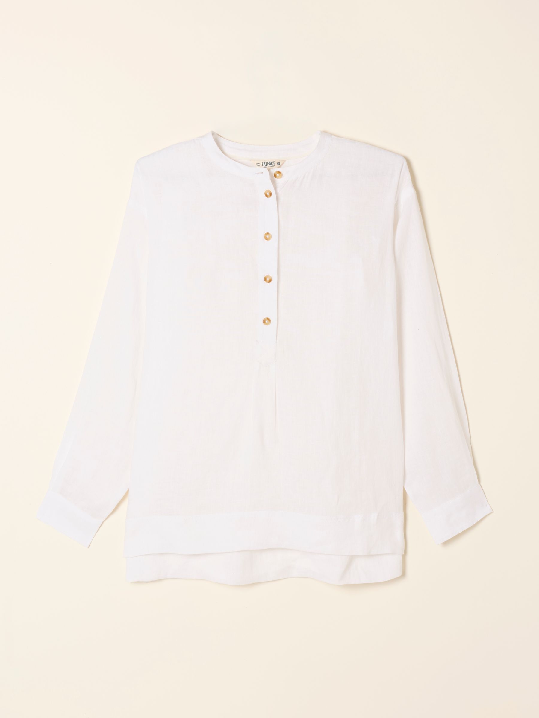 Julia White Regular Linen Popover - Image 1 of 1