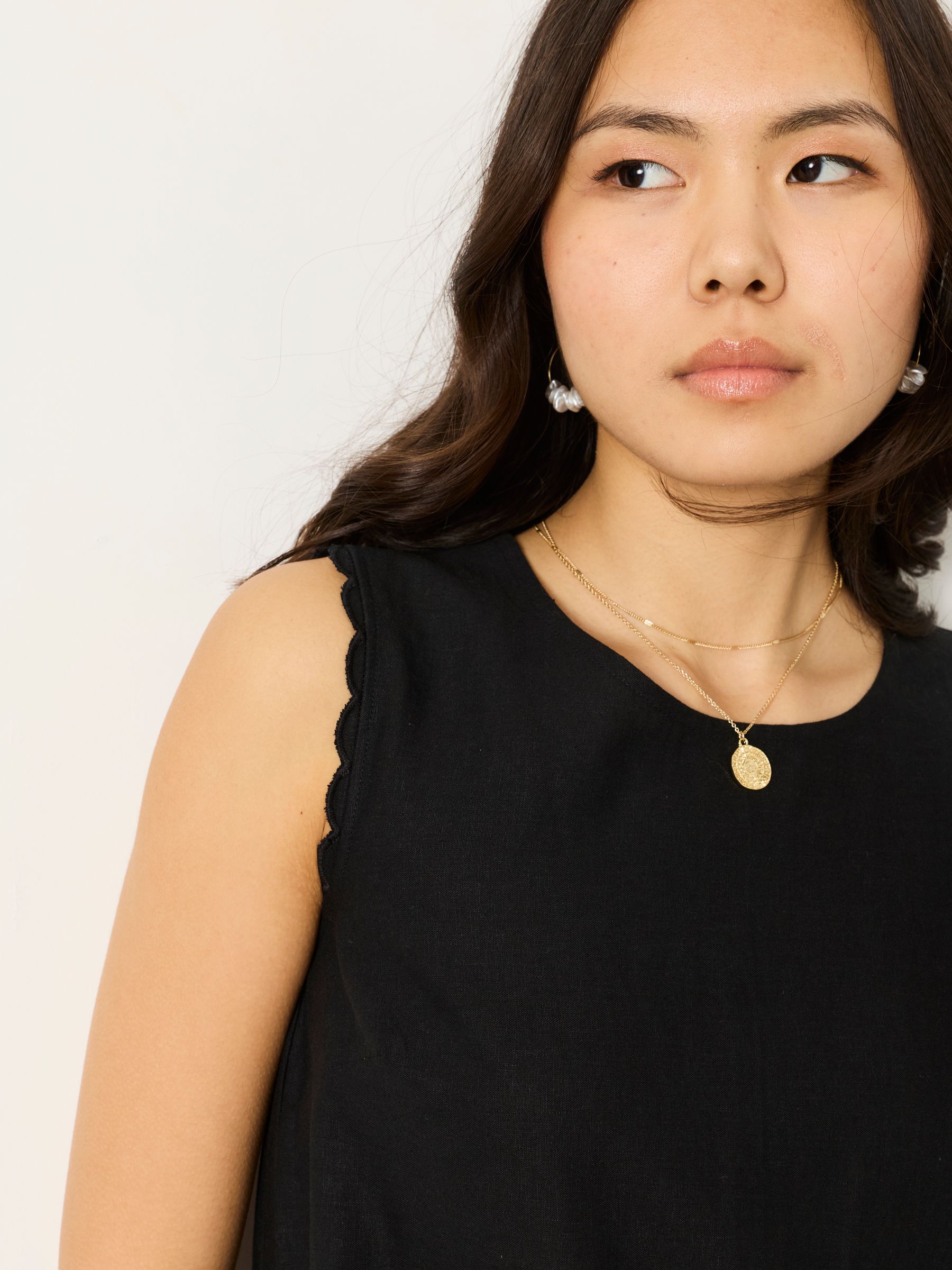 Ella Black Regular Broderie Cami - Image 5 of 7