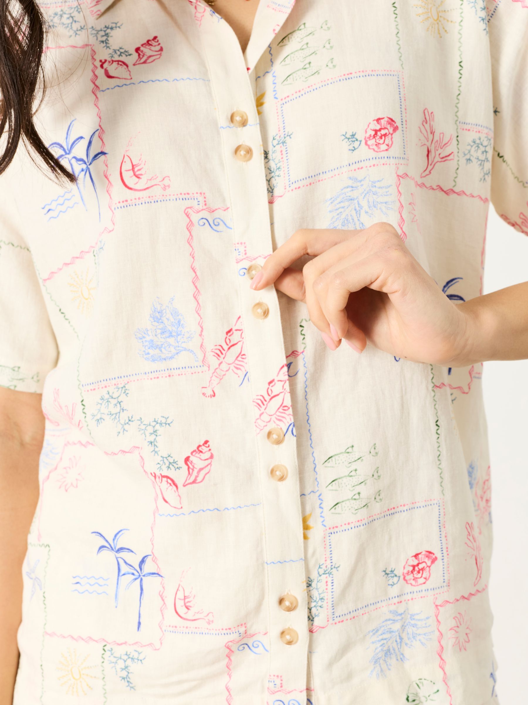 Kara Ivory Sea Postcard Regular Shirt - Image 4 of 6